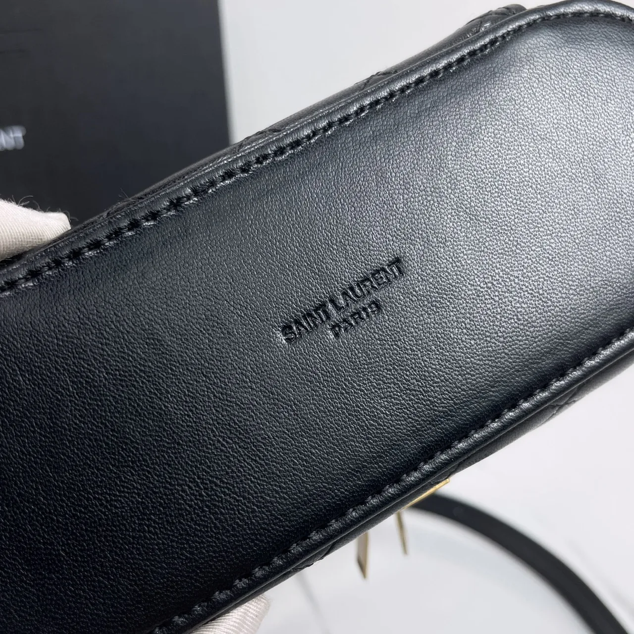 Saint Laurent Quilted Clutch in Black · view 5