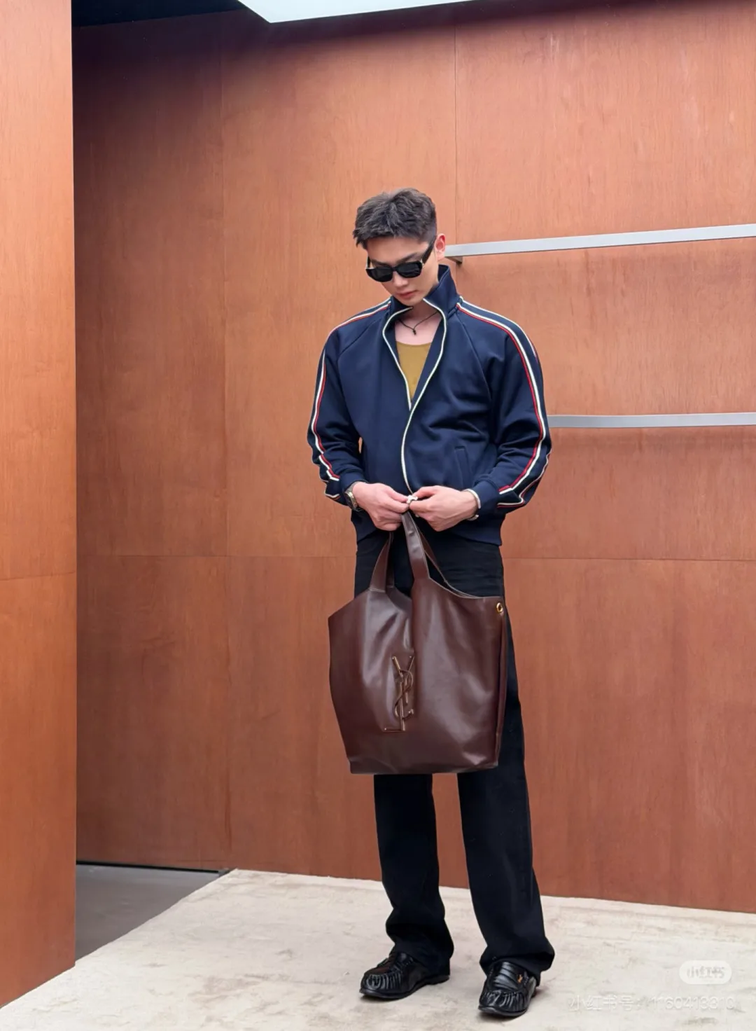 Saint Laurent Gaby Tote in Black & Brown · view 2