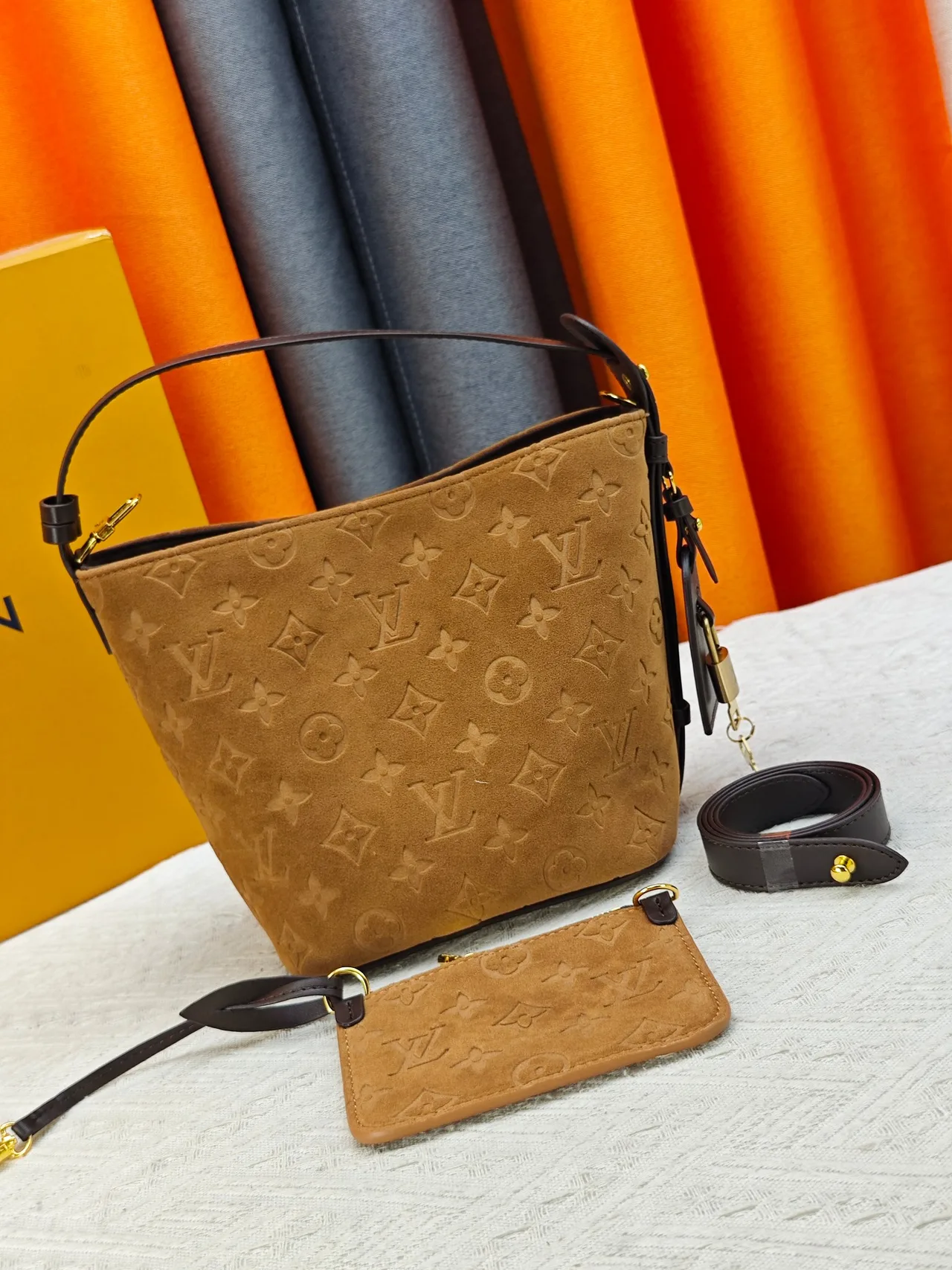 Louis Vuitton Cowhide Smooth Hobo Bag in Tan · view 1