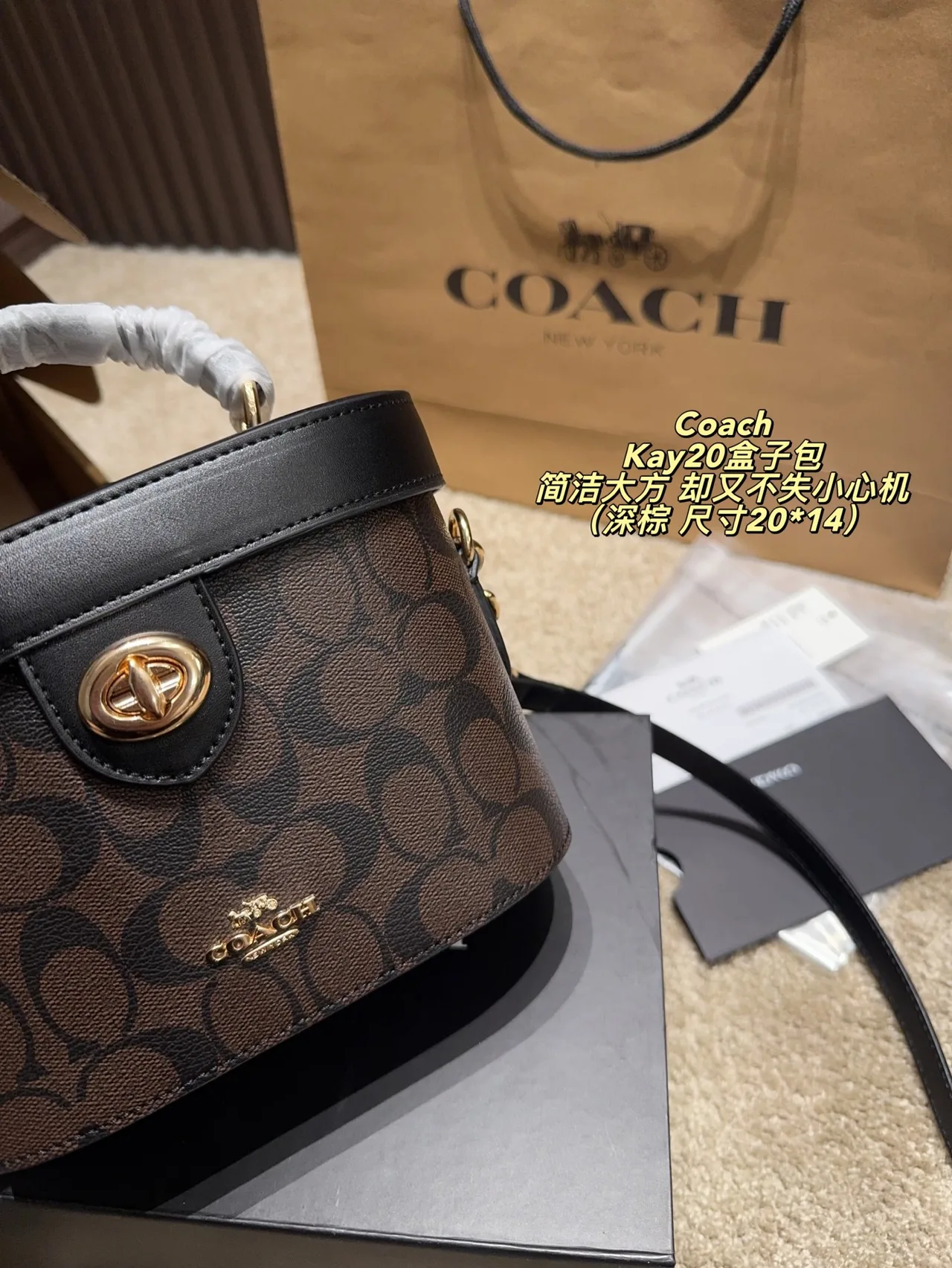 Coach Canvas Vanity Bag in Brown · view 7