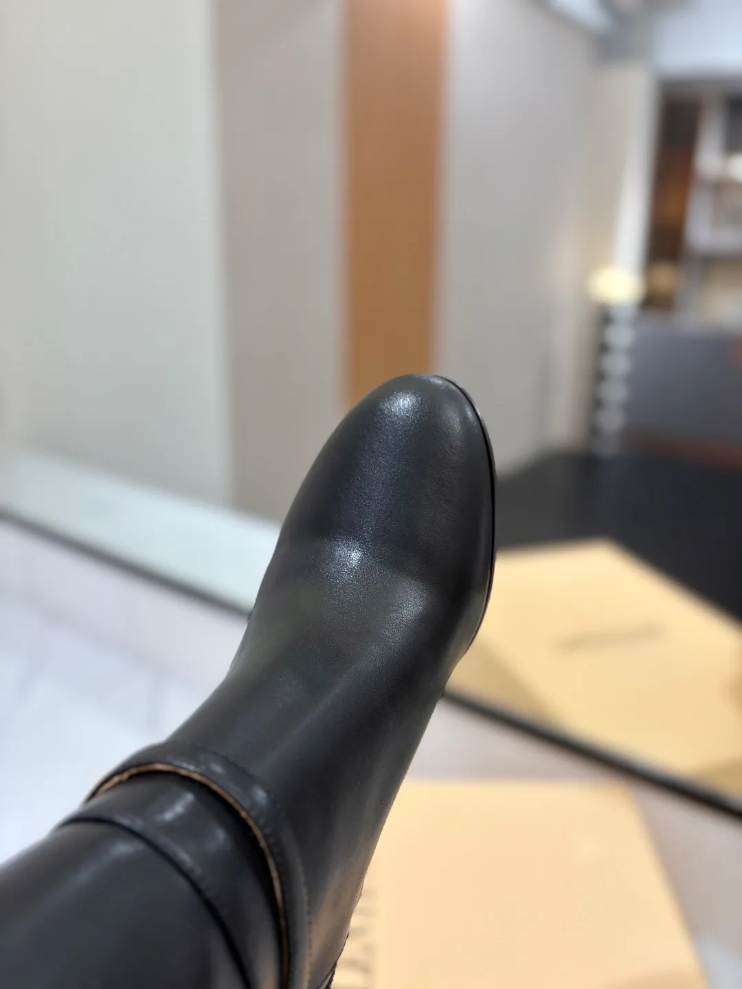 Valentino Calfskin Pattie Knee-High Boots in Black · view 7