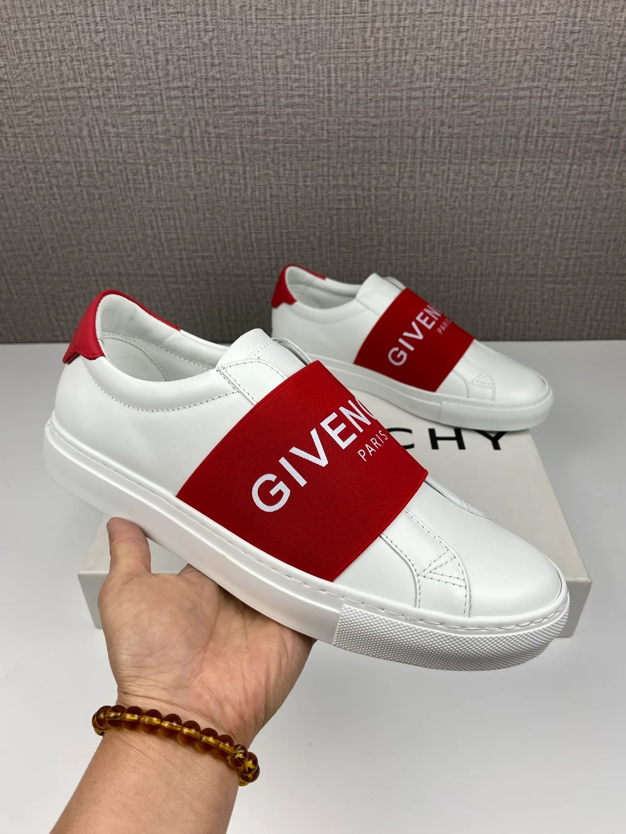 Givenchy Cowhide Smooth Sneakers in White · view 1