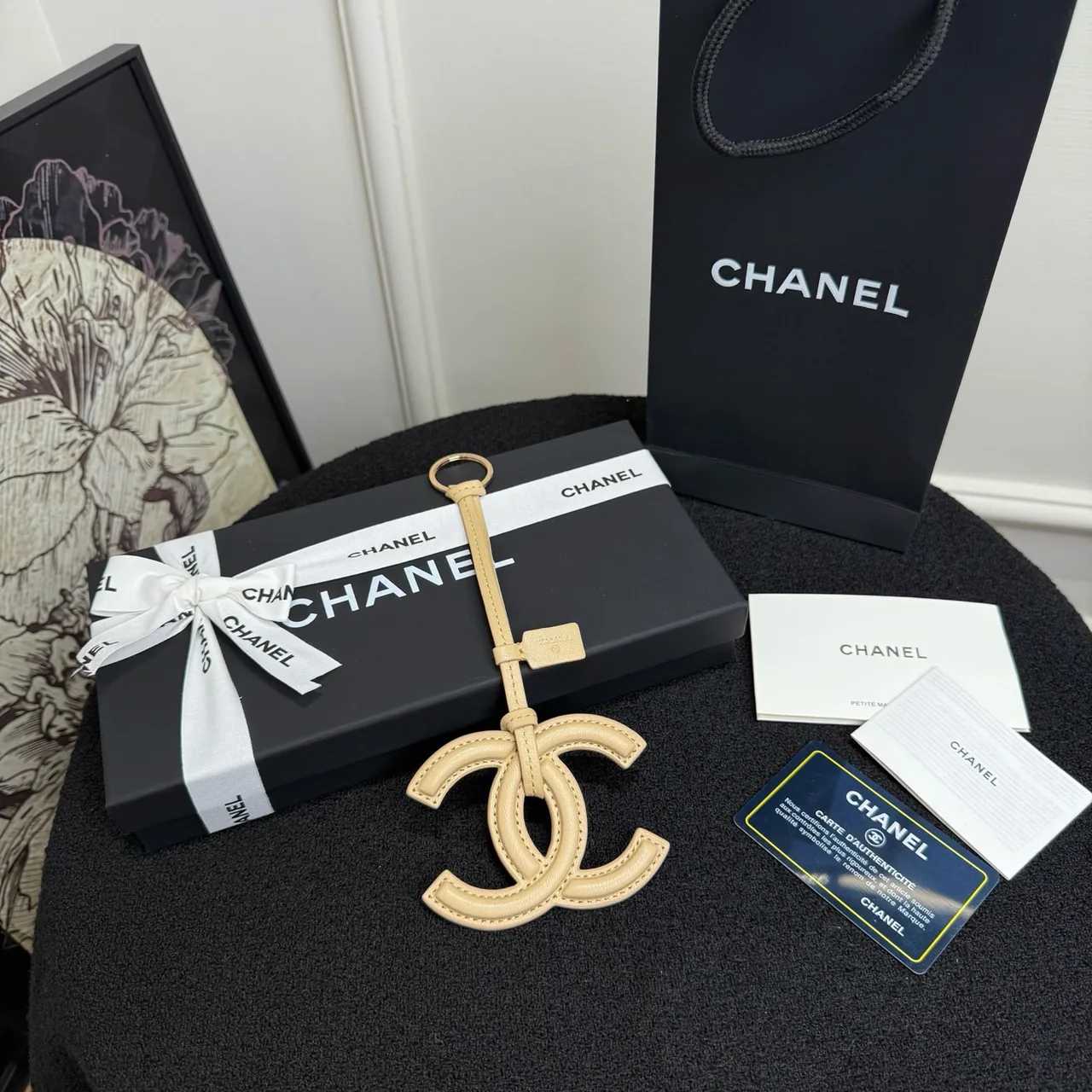 Chanel Double-C Bag Charm in Blue / Gold / Pink / Cream · view 2