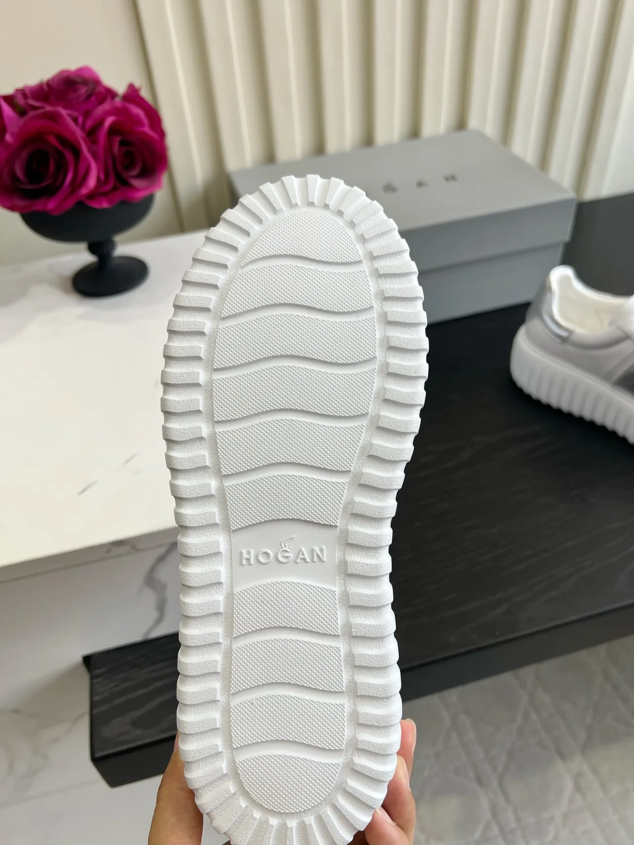 Hogan Cowhide Sneakers in White · view 6