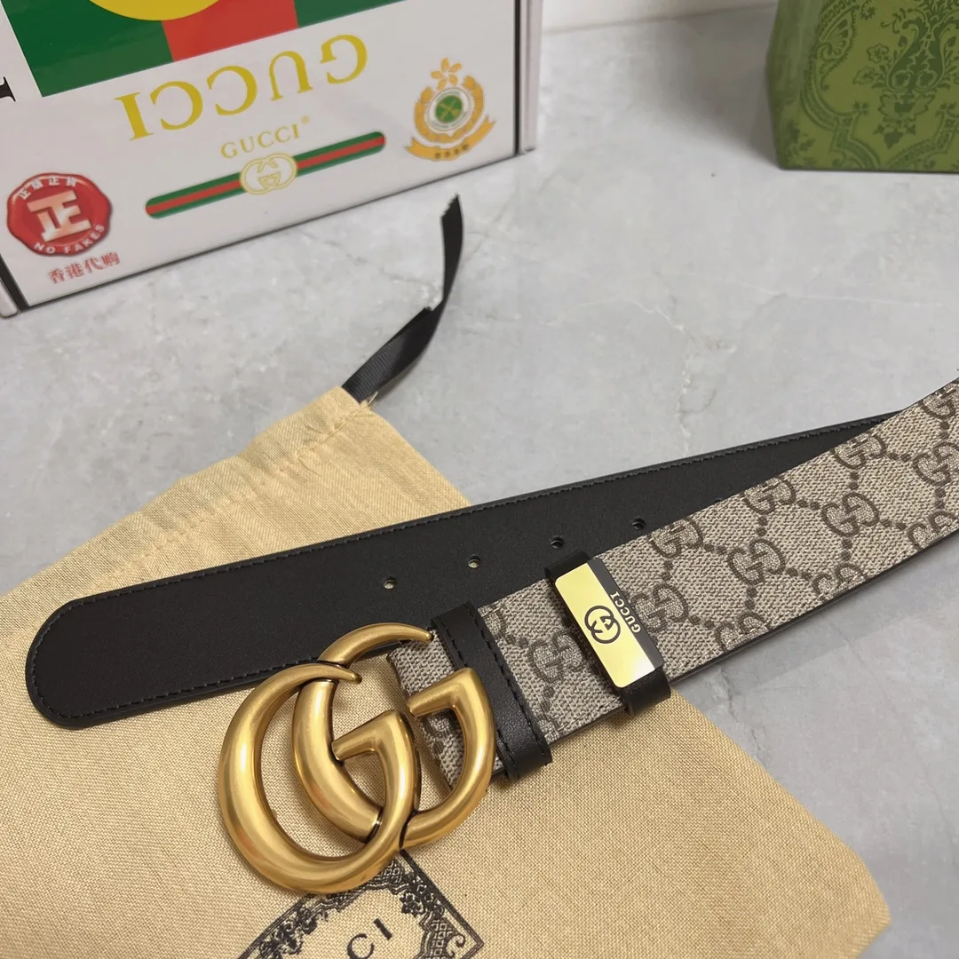 Gucci Cowhide Belt in Black · view 8