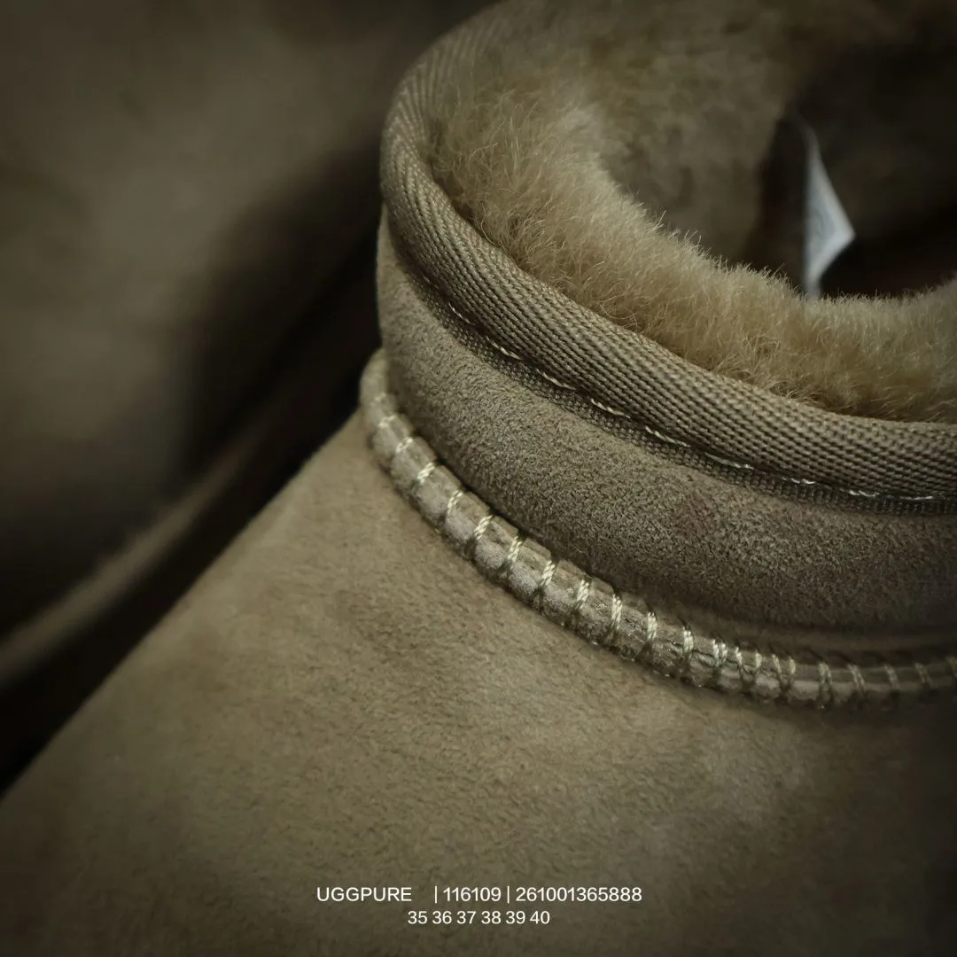 UGG Wool Suede-Look Ankle Boots in Green · view 8