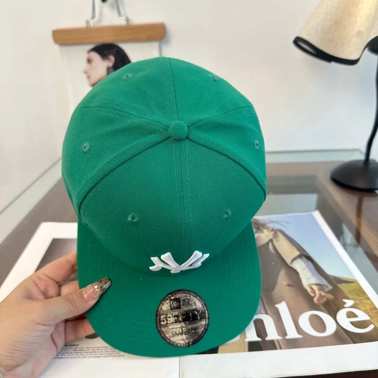 New Era NY Cap in Black & Grey & Green & Red · view 6