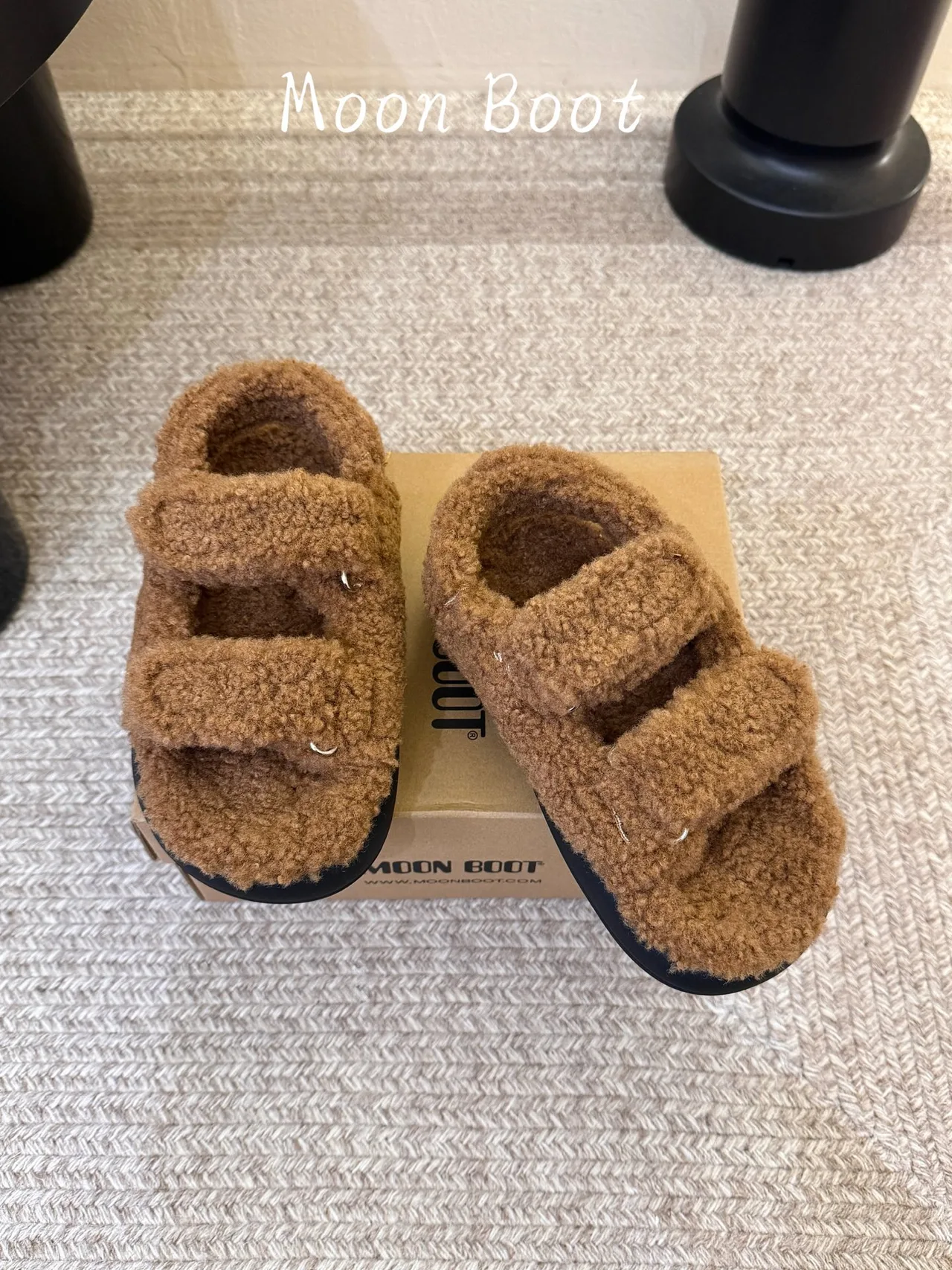 Teddy Double-Strap Sandals in Brown · view 3