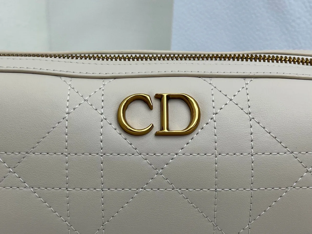 Dior Quilted Hobo Bag in Cream · view 6