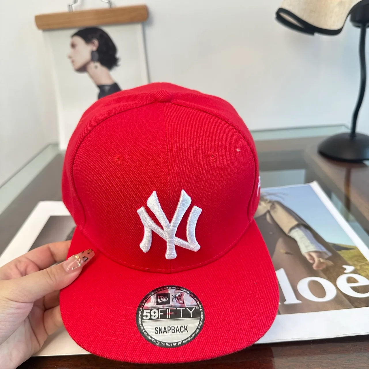 New Era NY baseball cap in Green & Black & Grey & Red · view 5