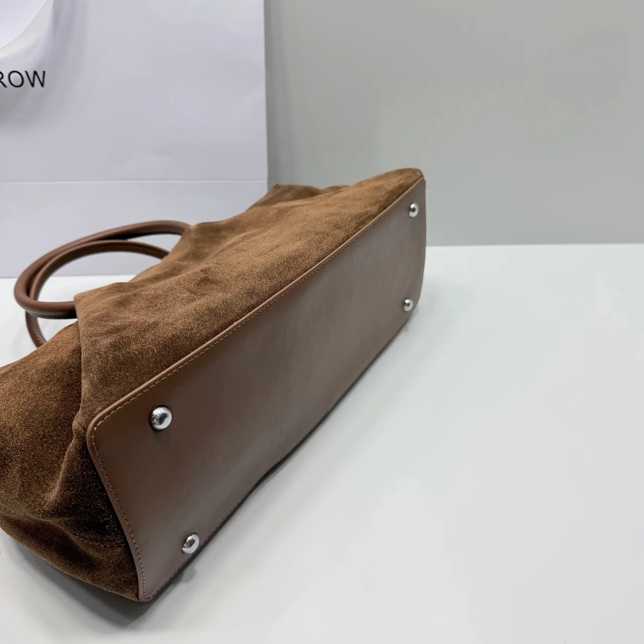 The Row Smooth Top-Handle Bag in Brown · view 7