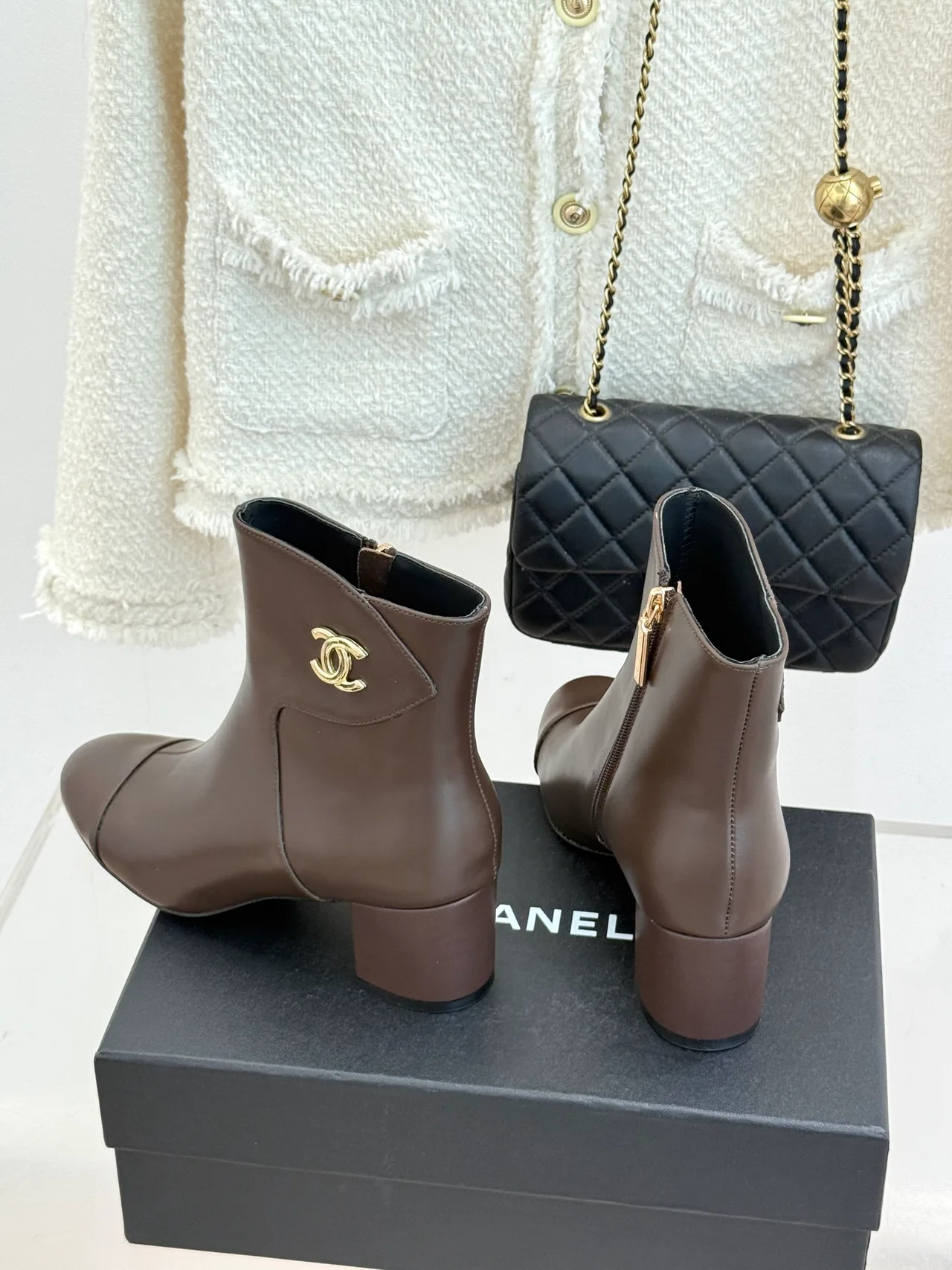 Chanel Ankle Boots in Grey · view 5