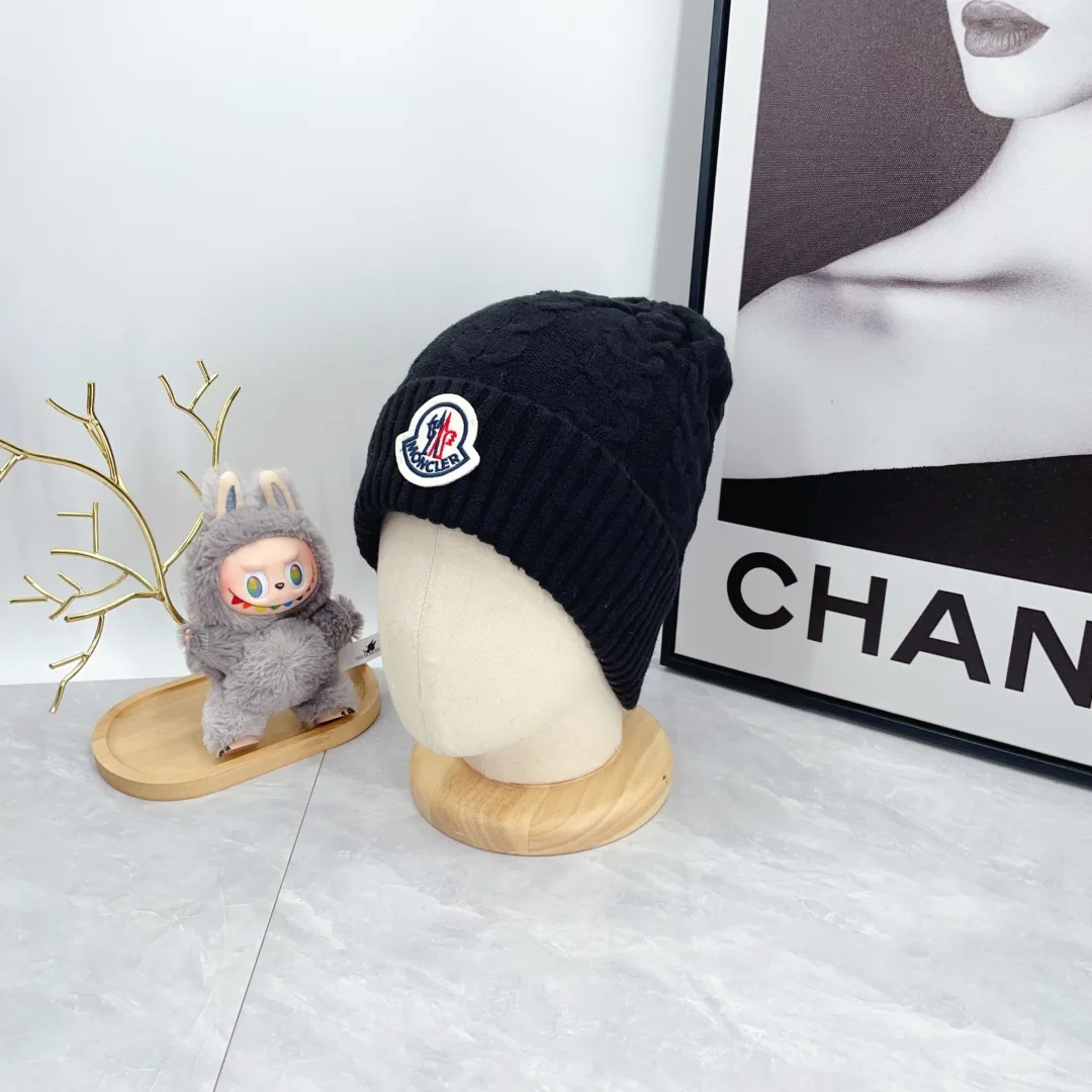 Moncler Wool Hat Scarf and Gloves Set in Blue · view 3
