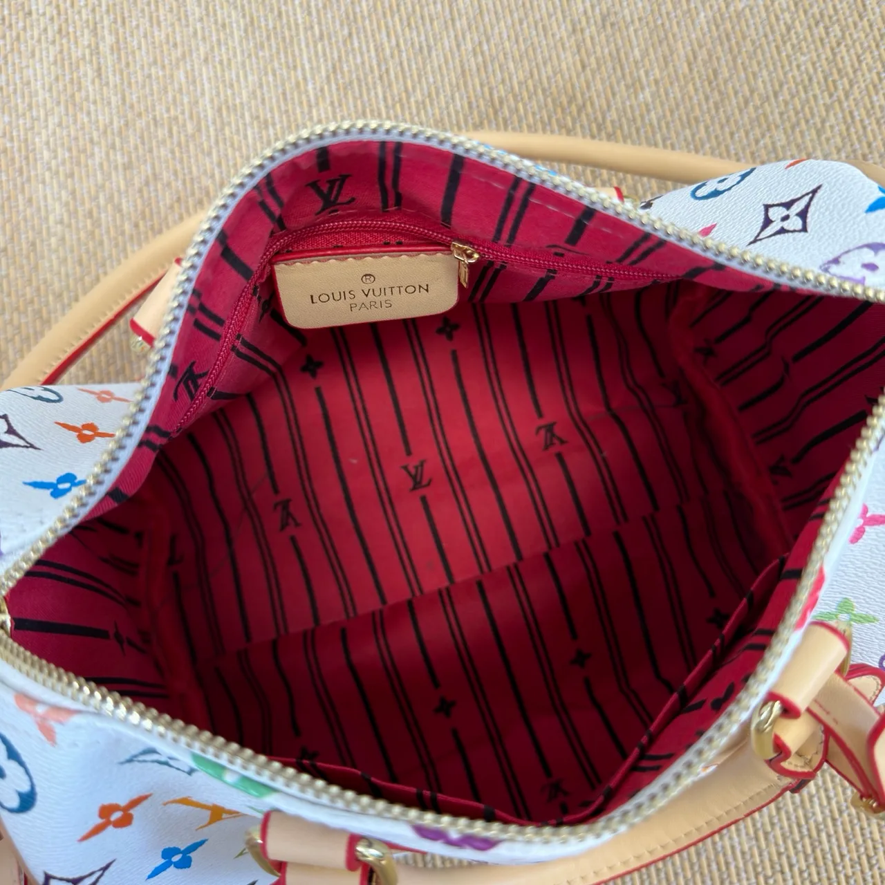 Louis Vuitton Boston Bag in Brown & Black & White · view 6