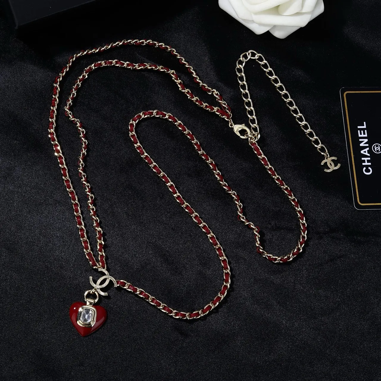 Chanel Chain Belt in Red · view 4