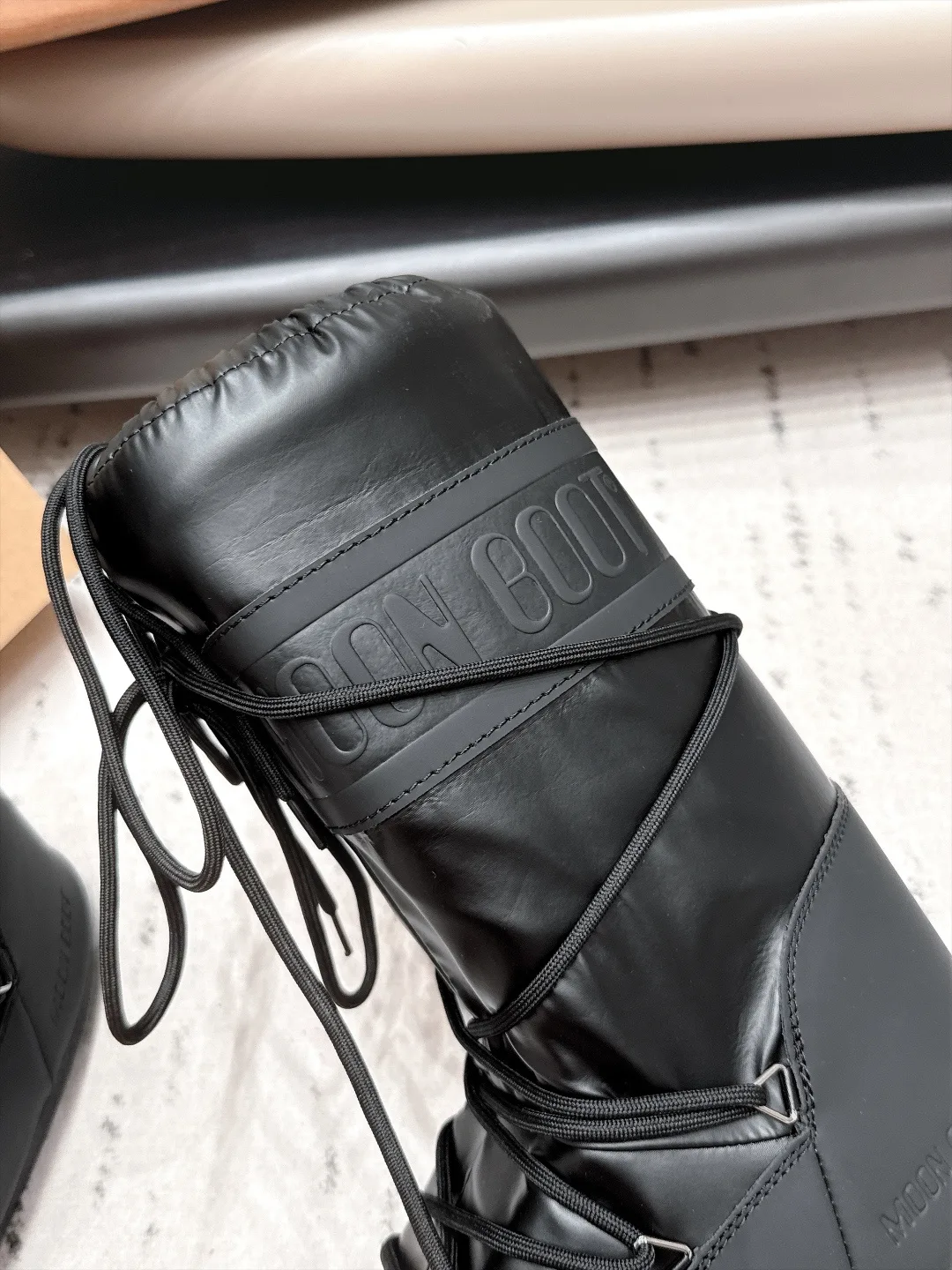 Moon Boot Lace-Up Snow Boots in Black · view 8