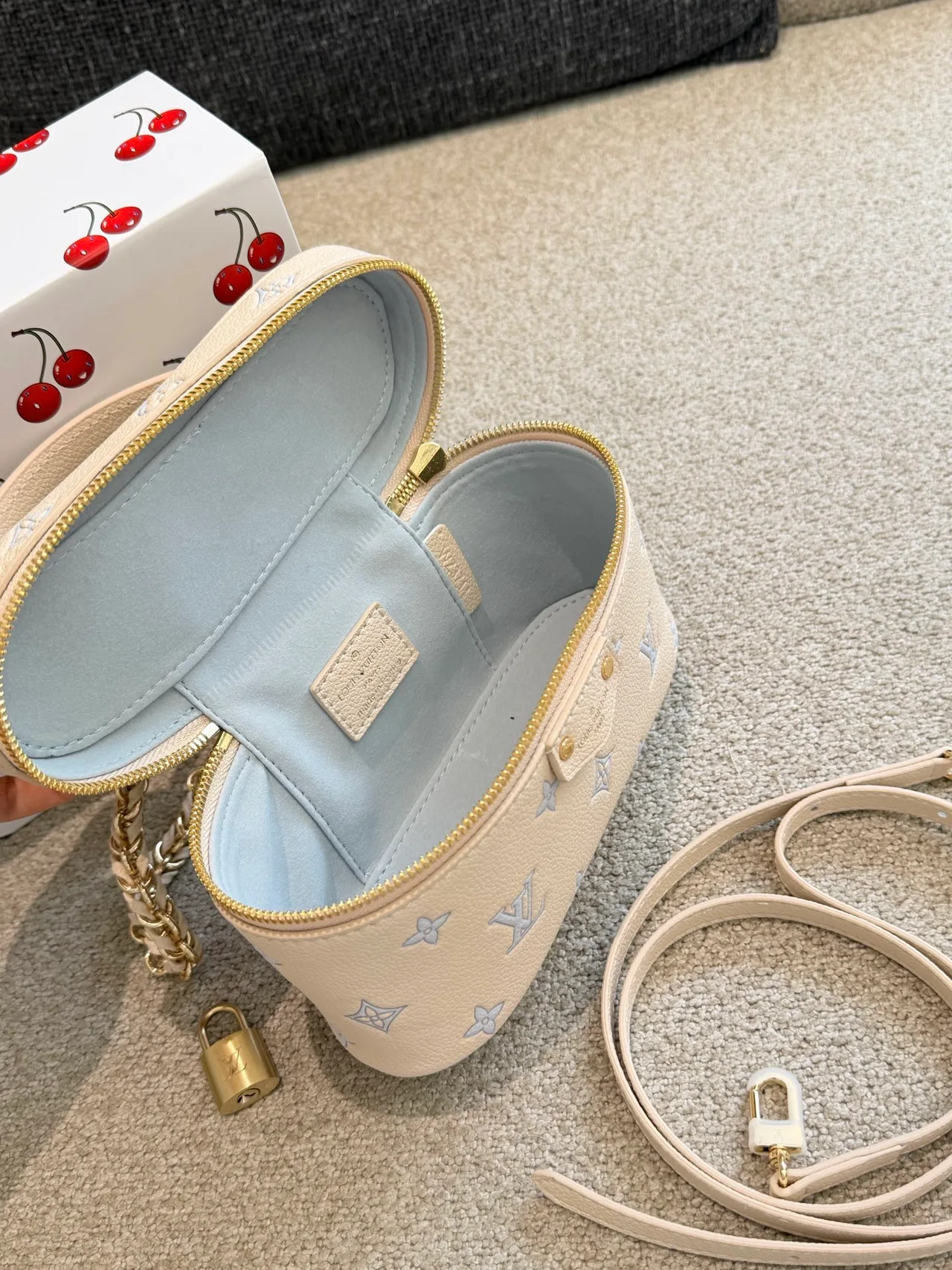 Louis Vuitton Cowhide Vanity Bag in White · view 10