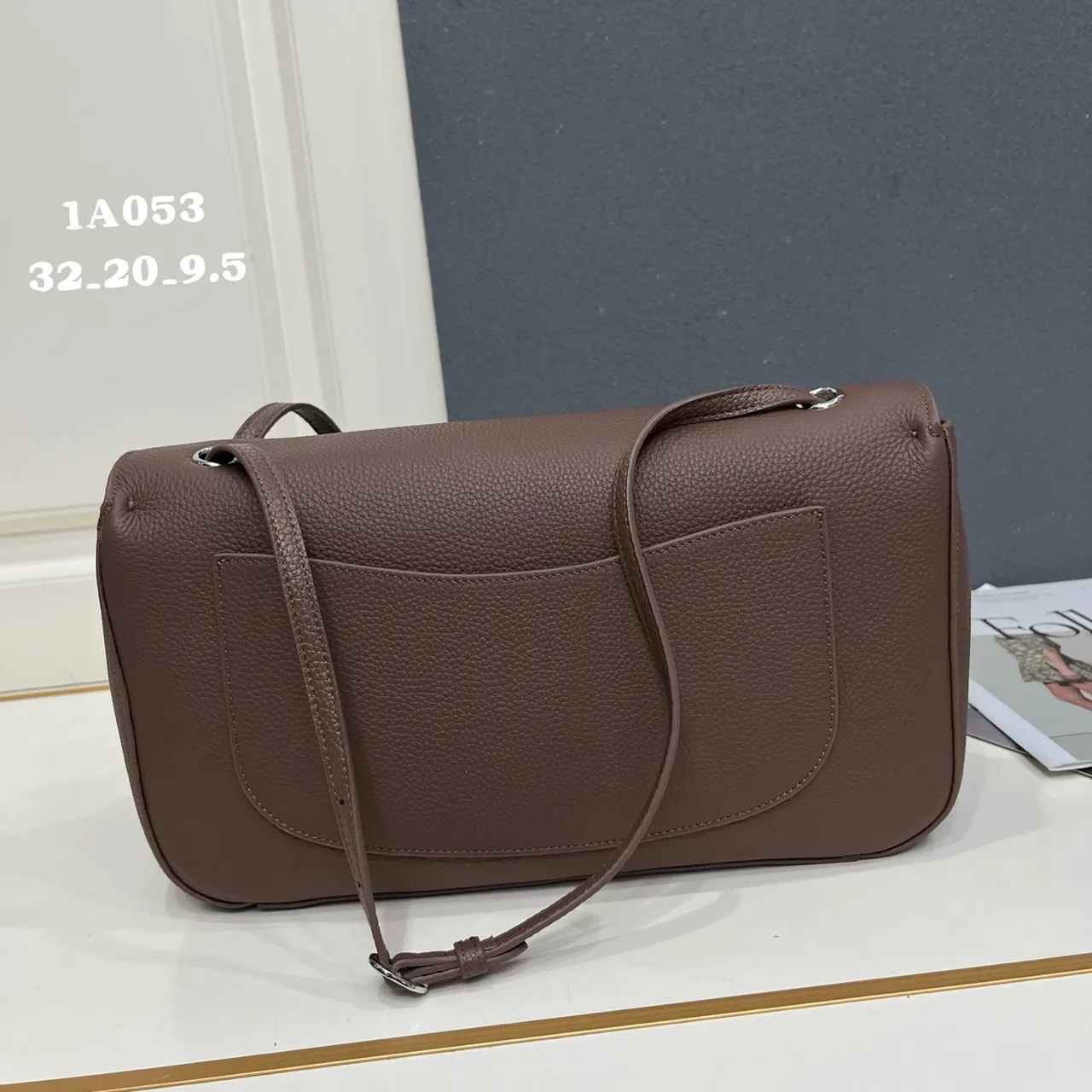 Chanel Smooth Shoulder Bag in Brown · view 2