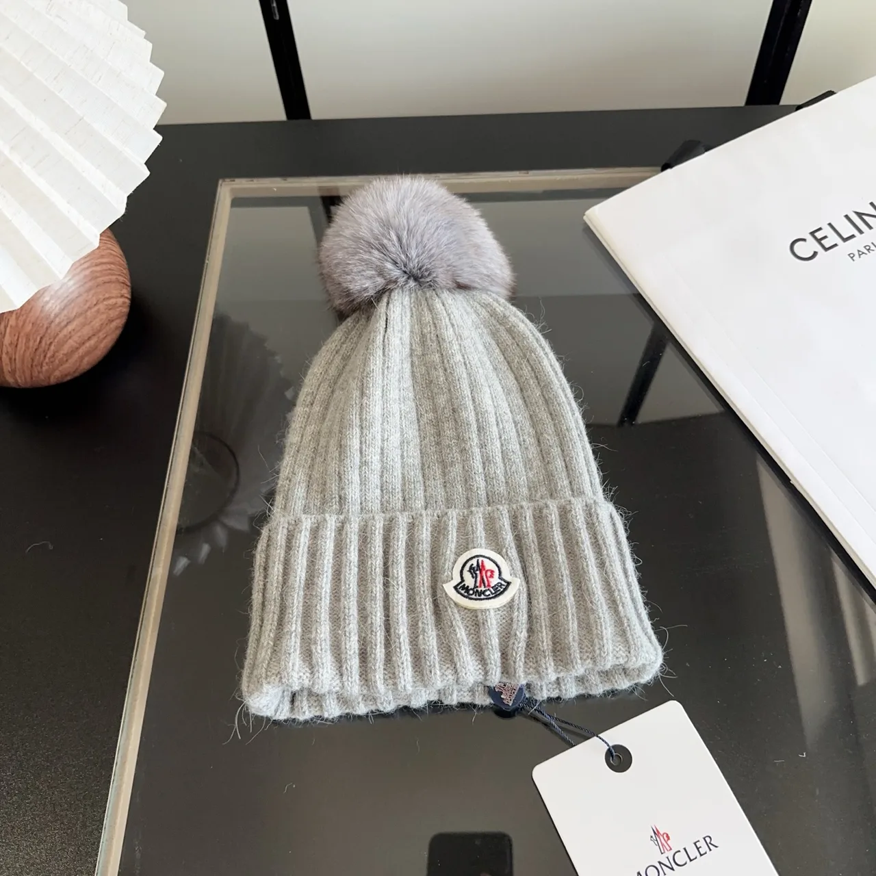 Moncler Beanie in Grey · view 4