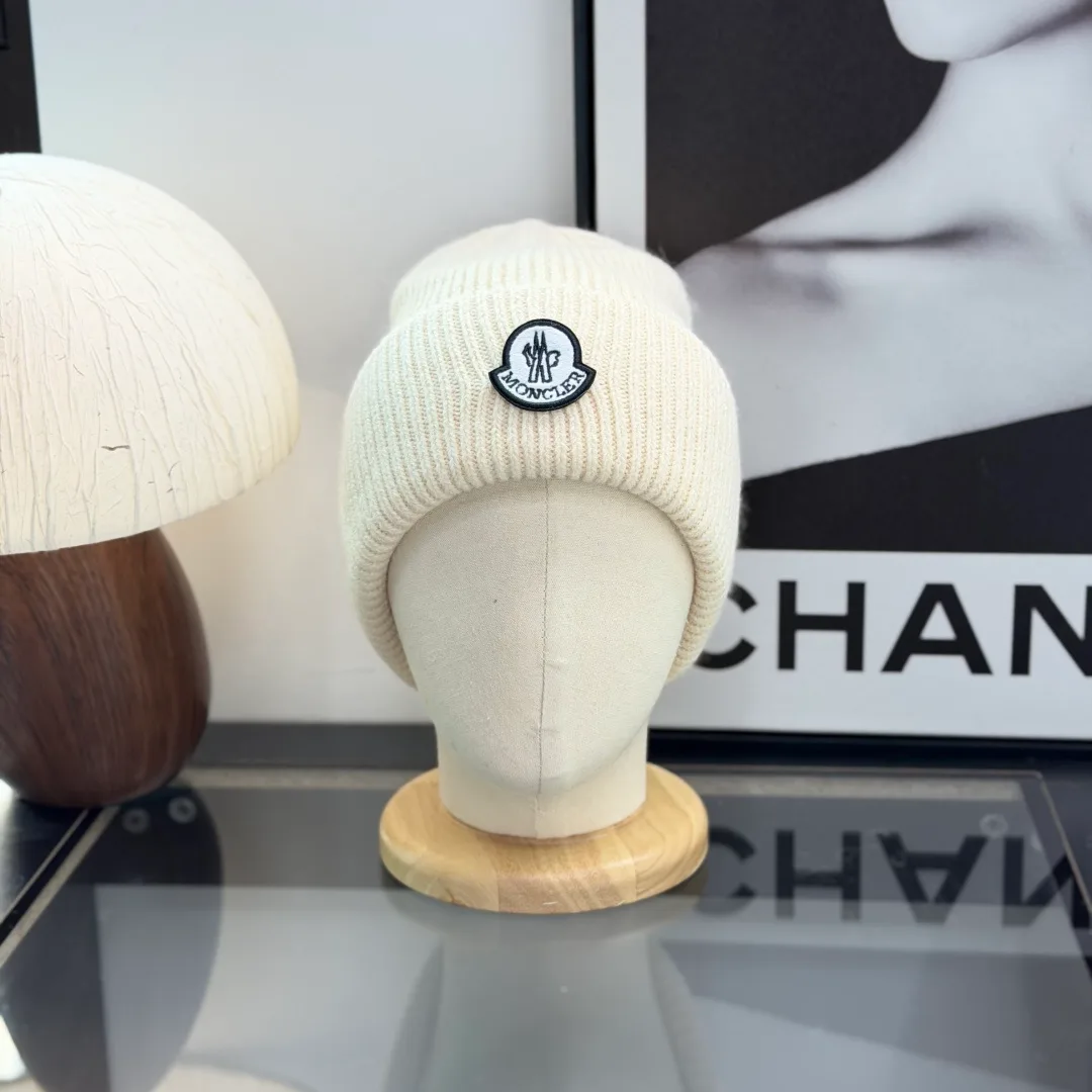 Moncler Beanie in White · view 1