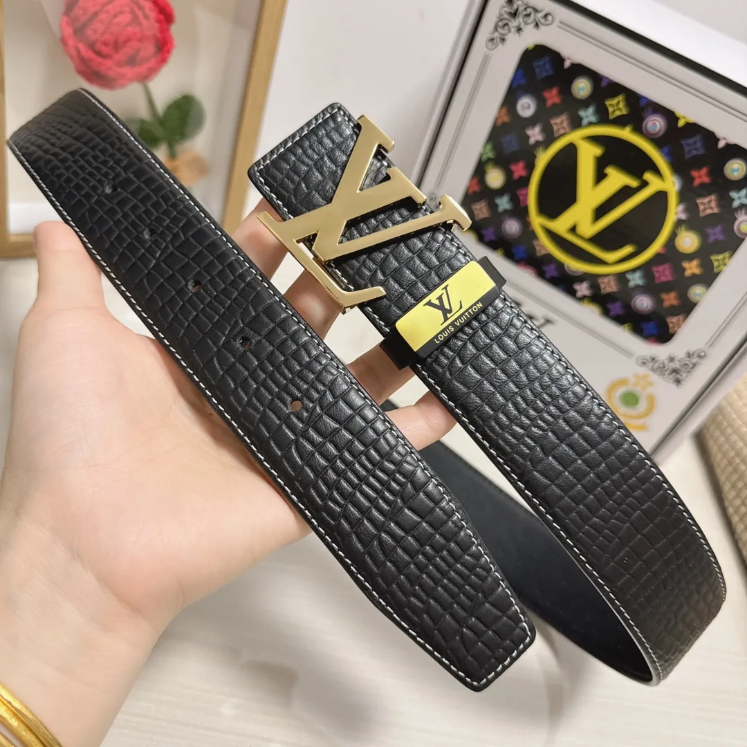 Louis Vuitton Cowhide Belt in Black · view 3