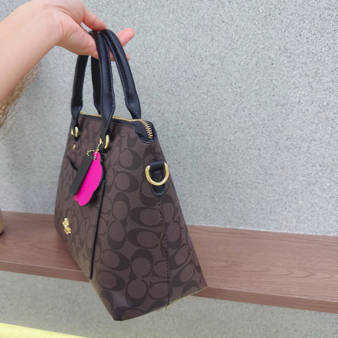 Coach Top-handle satchel in Blue & Beige & Grey & Brown · view 5