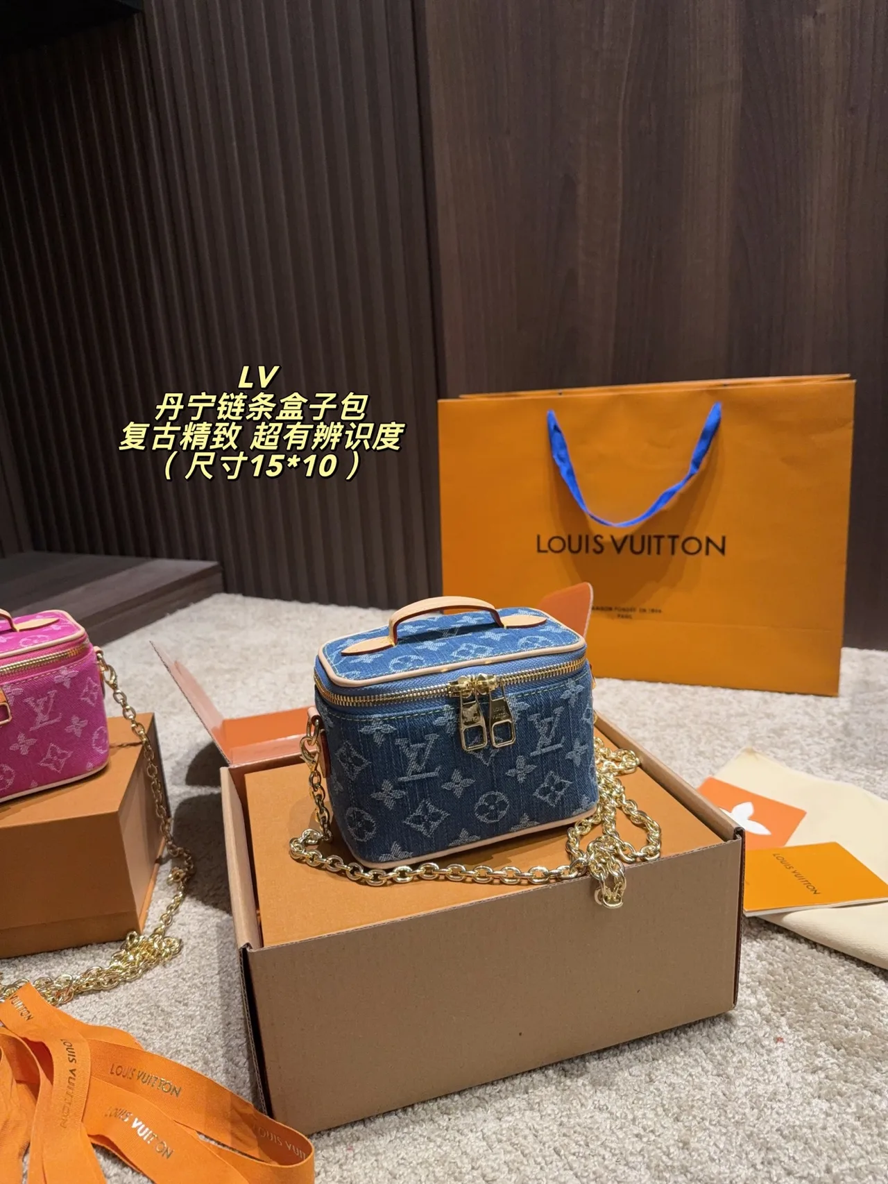 Louis Vuitton Canvas Vanity Bag in Blue · view 2