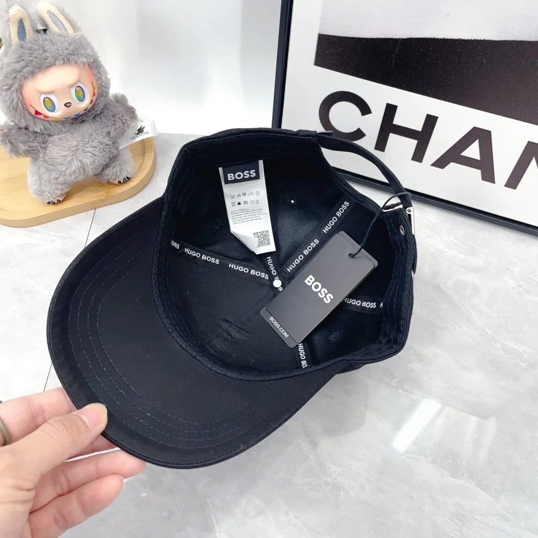 Boss Embroidered Baseball Cap in Black · view 8