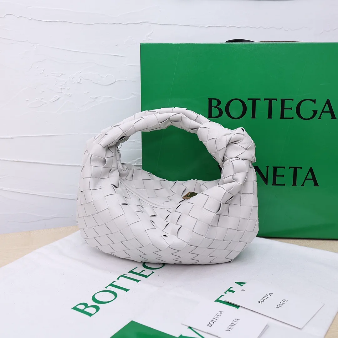 Bottega Veneta Sheepskin Woven Hobo Bag in White · view 3