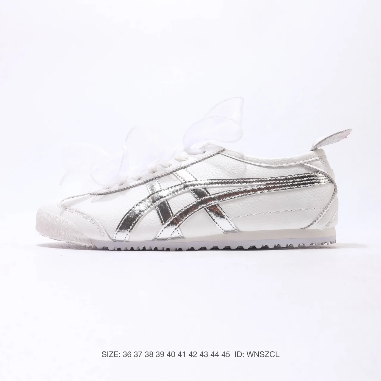 Onitsuka Tiger Sneakers in White & Grey & Silver & Tan · view 3