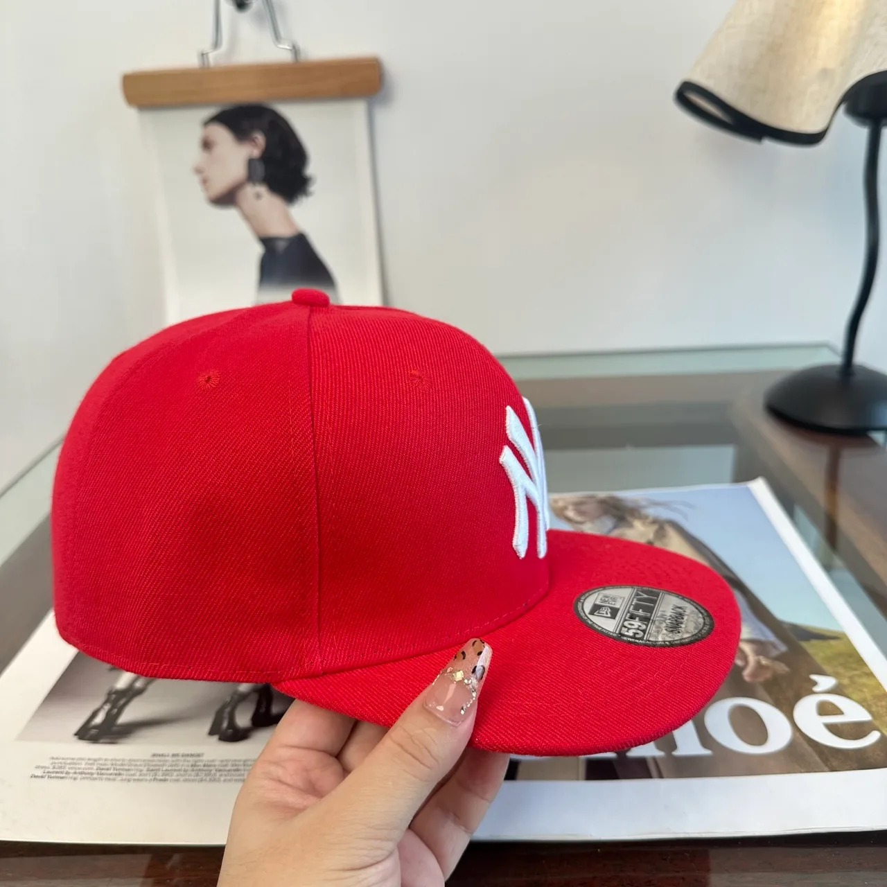 New Era NY baseball cap in Green & Black & Grey & Red · view 7