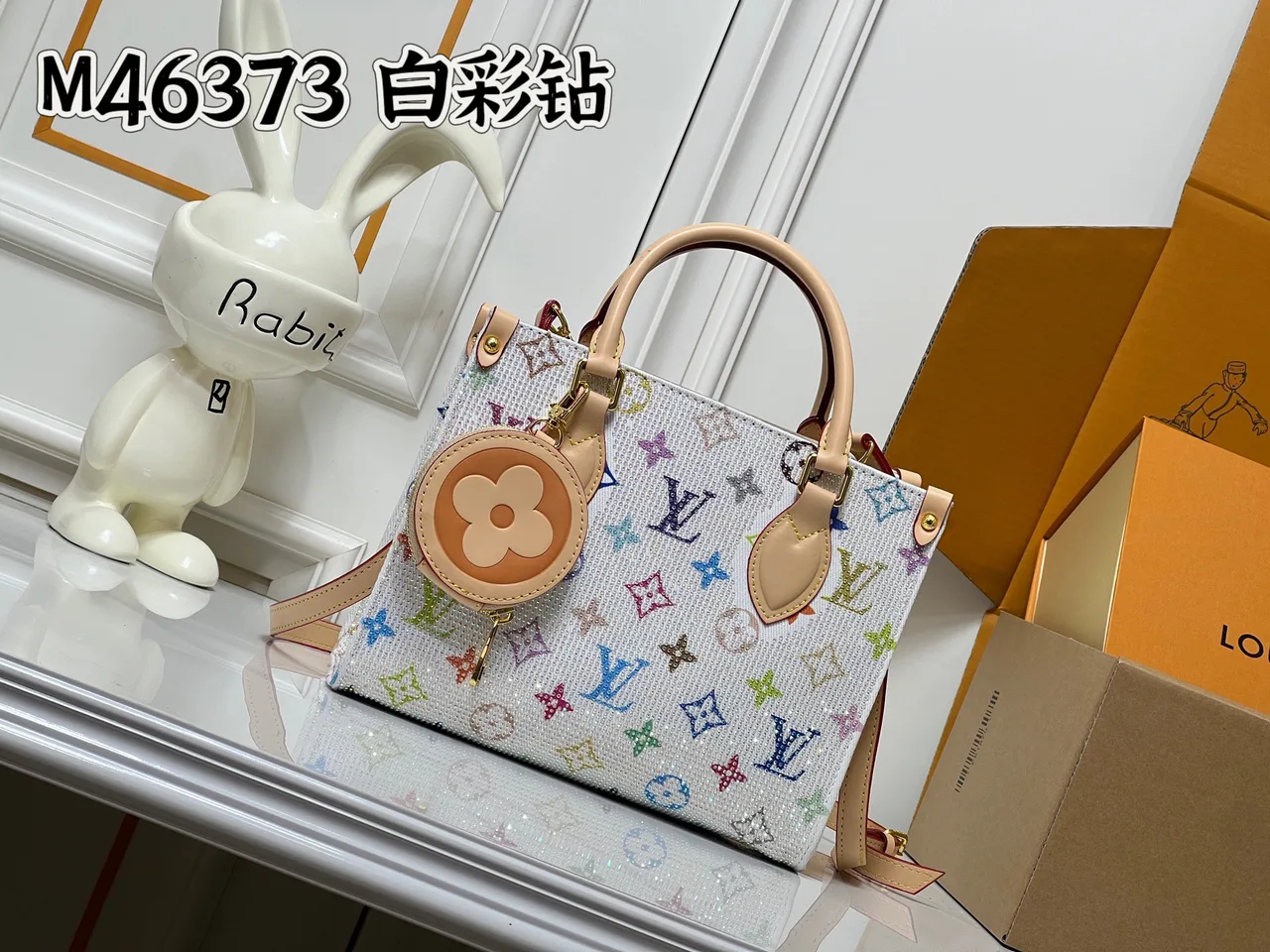 Louis Vuitton Leather OnTheGo Crossbody Bag in White · view 1