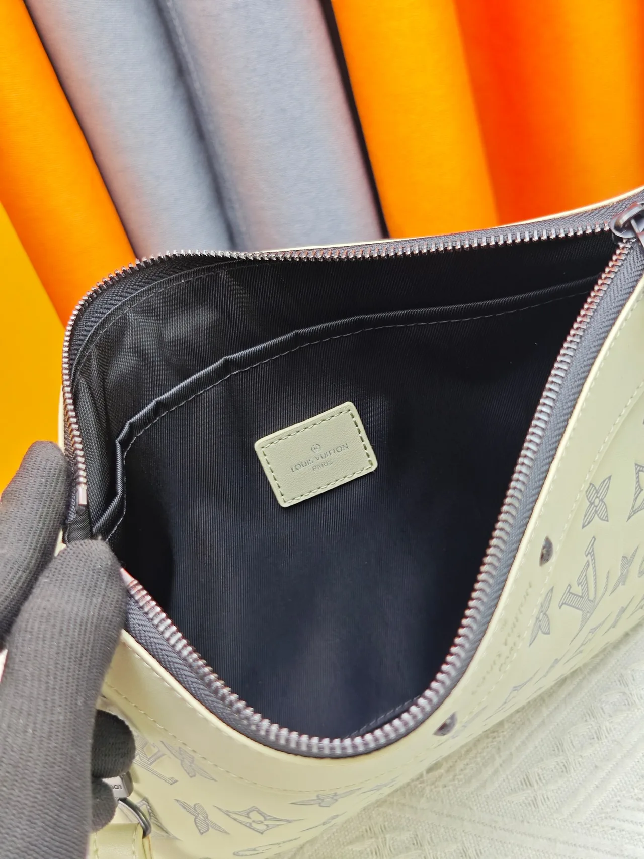 Louis Vuitton Canvas Wristlet Pouch in Green · view 8