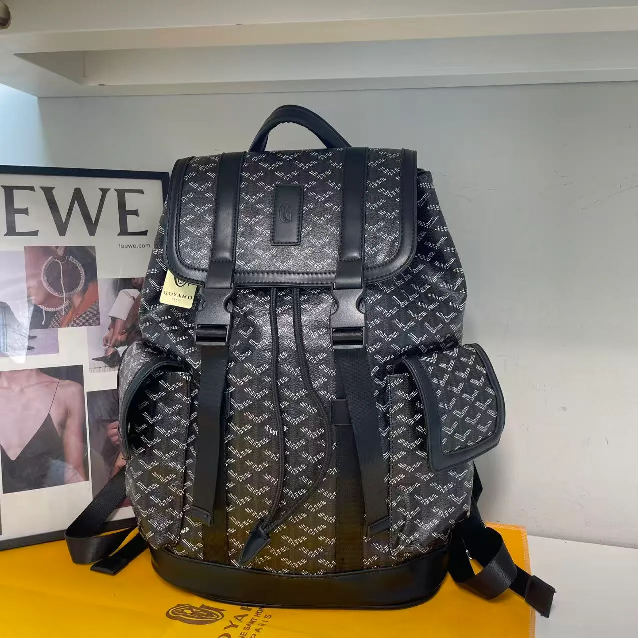 Goyard Backpack in Red & Green & Blue & Brown & Grey & Black · view 6