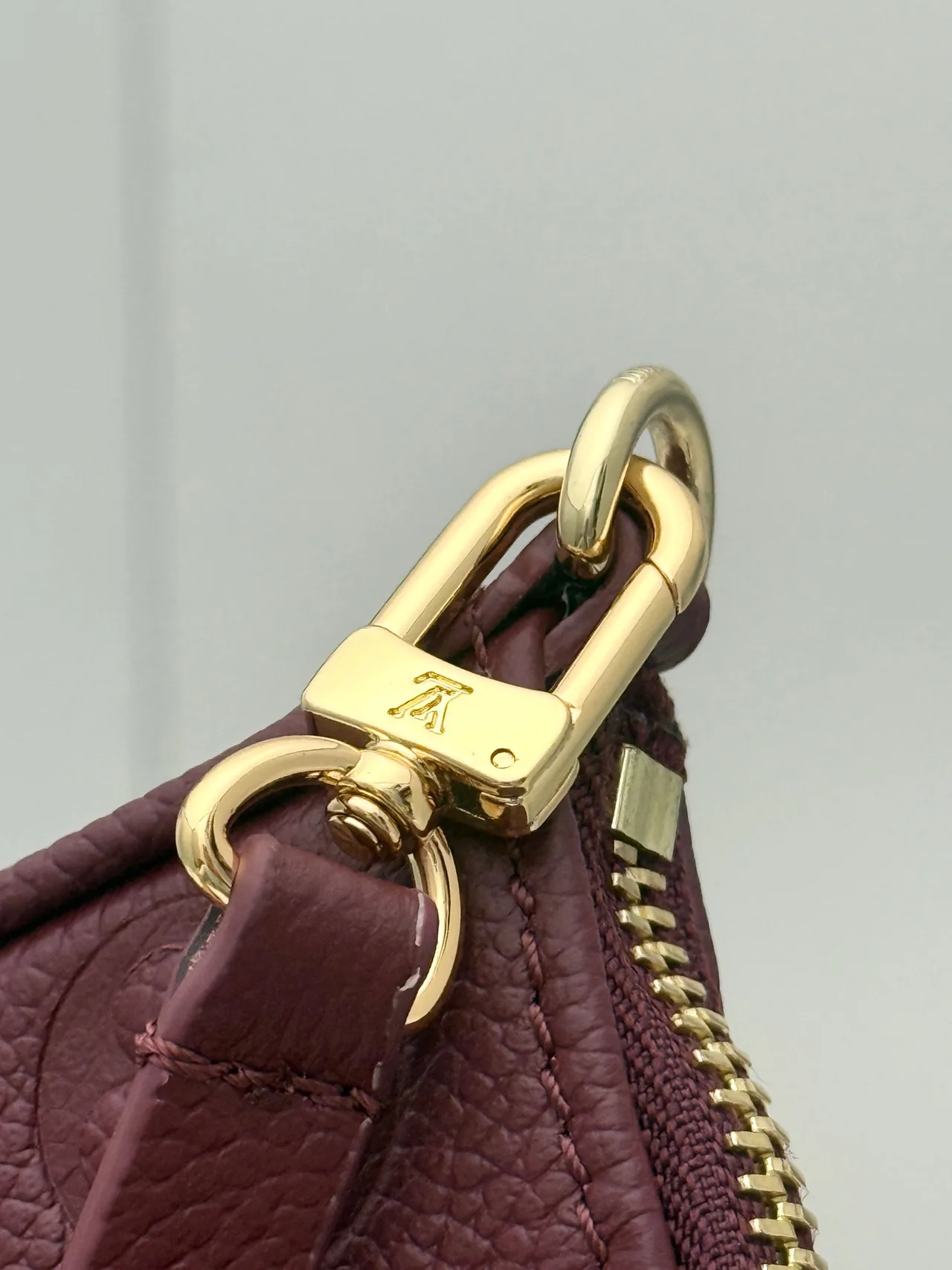 Louis Vuitton Leather Monogram Crossbody Bag in Burgundy · view 7