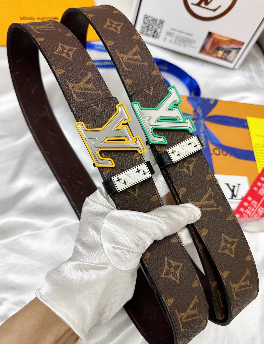 Louis Vuitton Monogram LV Buckle Belt in Brown · view 8