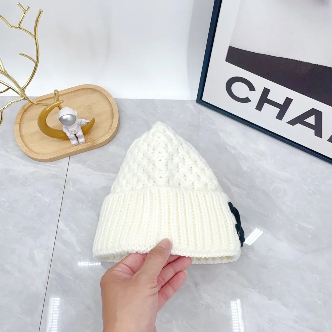 Chanel Wool CC Knit Beanie in White · view 8