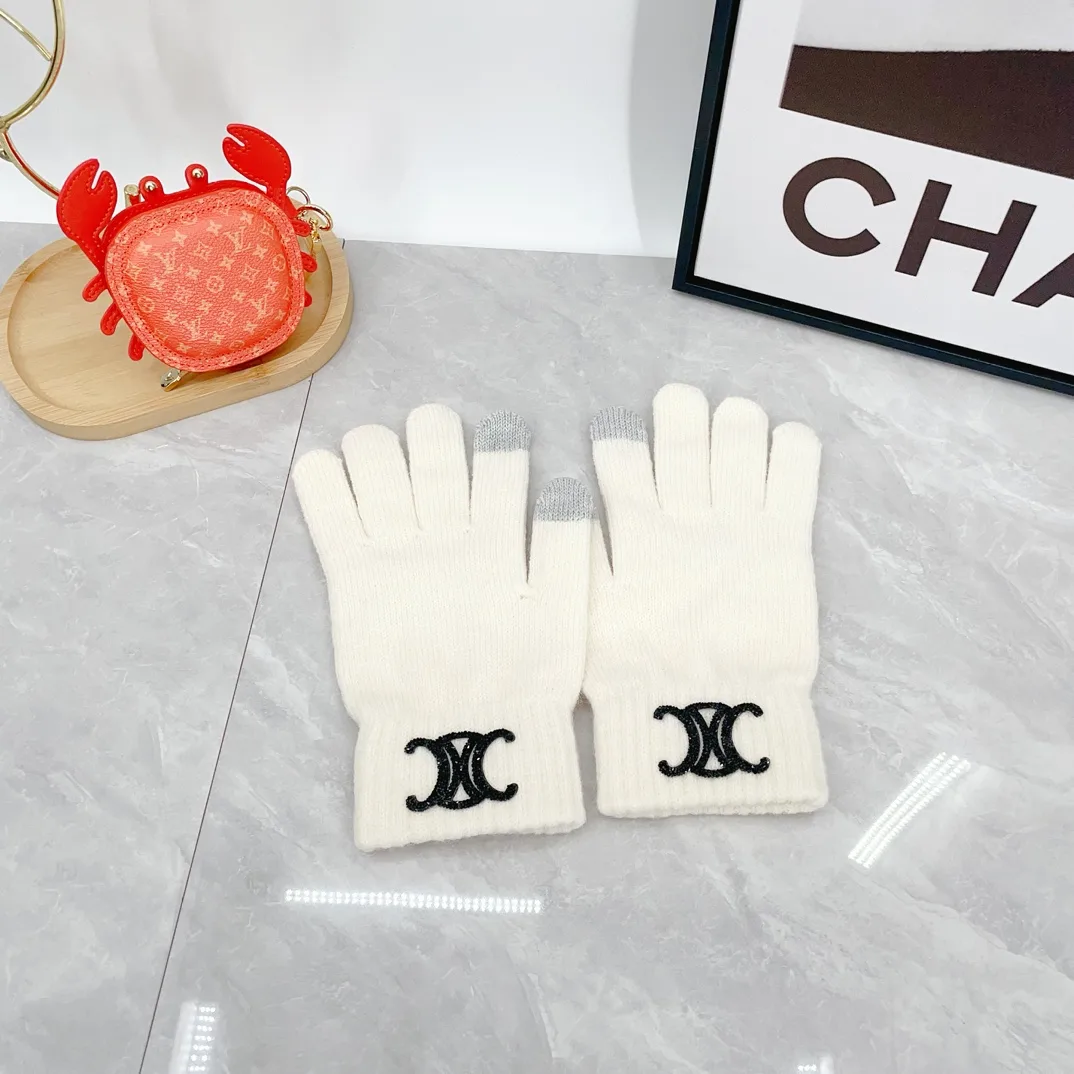 Celine Hat Scarf and Gloves Set in White · view 7