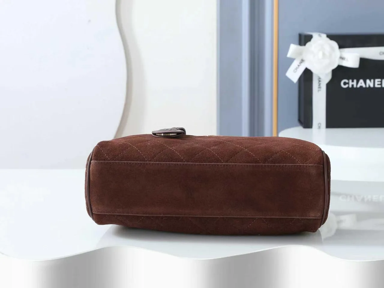Chanel Quilted Shoulder Bag in Brown · view 4