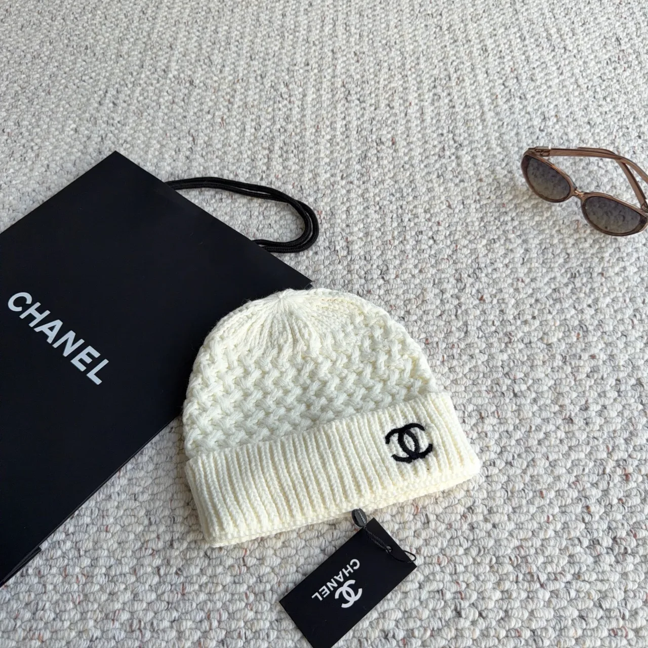 Chanel Beanie in White · view 4