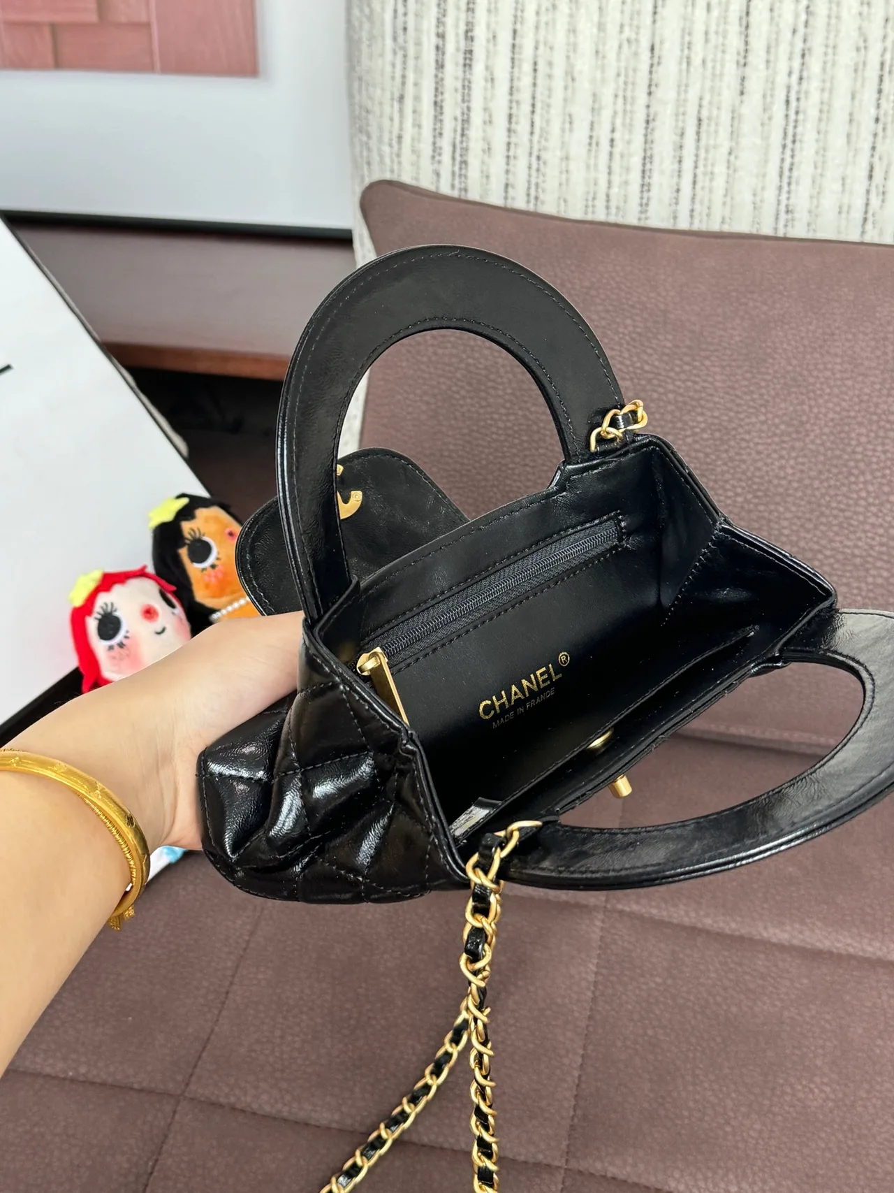 Chanel Top-Handle Bag in Black · view 8