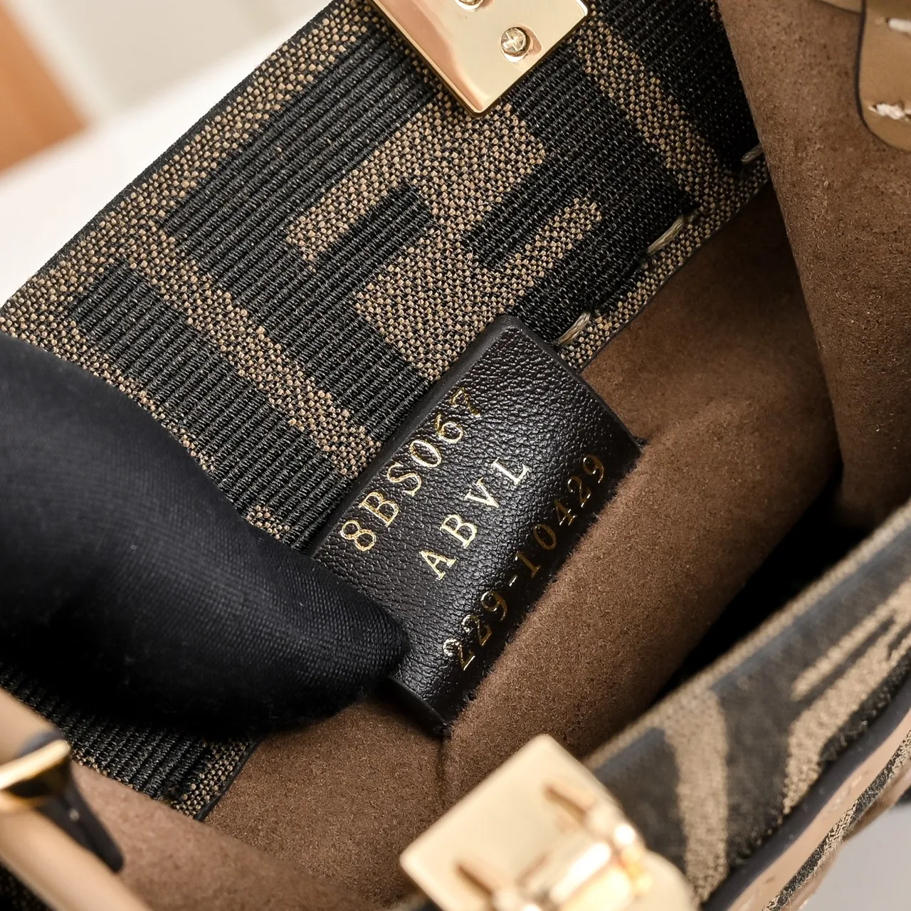 Fendi Mini FF Monogram Top-Handle Tote in Brown · view 6