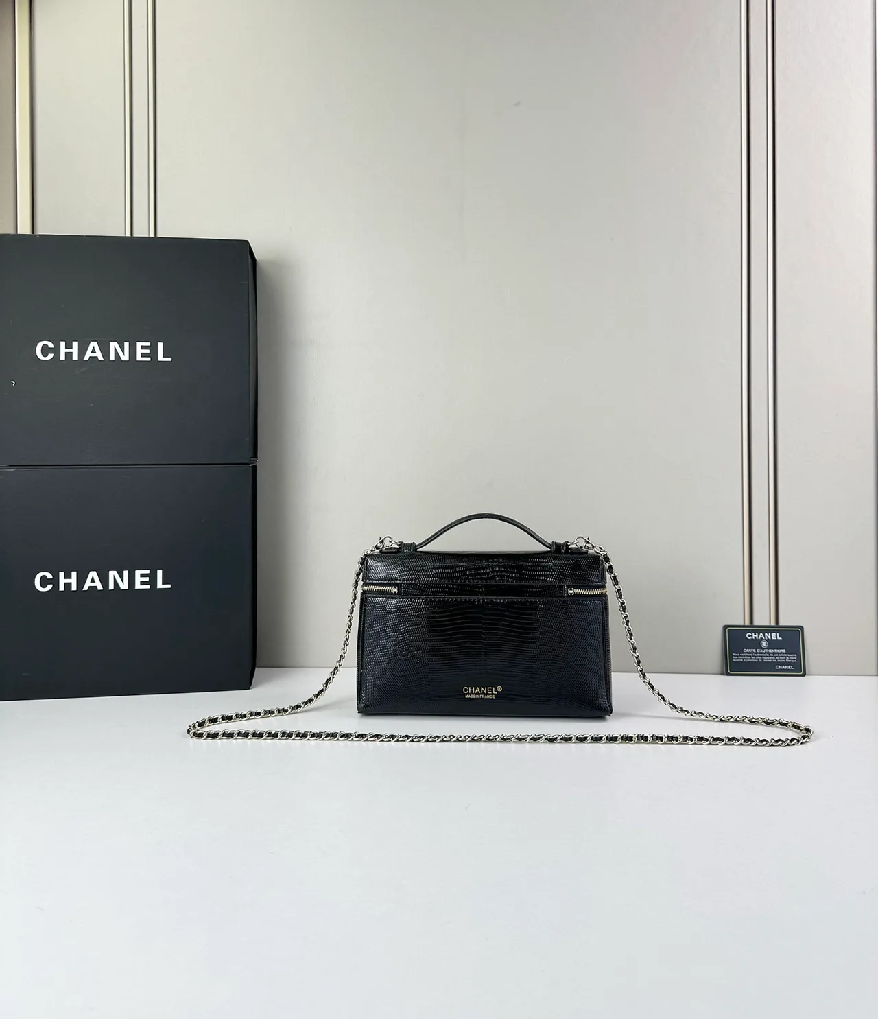 Chanel Cowhide Vanity Case in Black · view 1