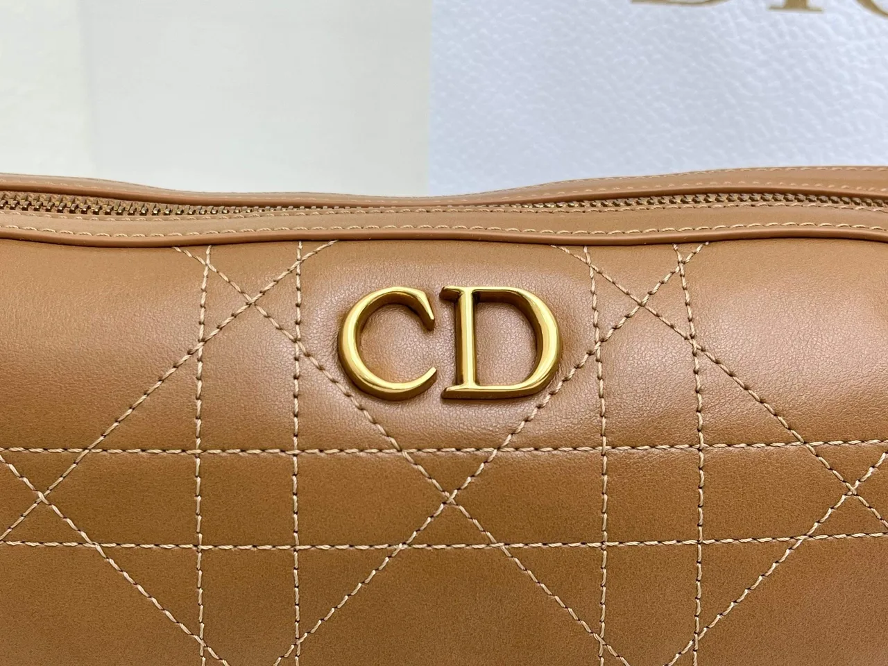 Dior Quilted Hobo Bag in Tan · view 5