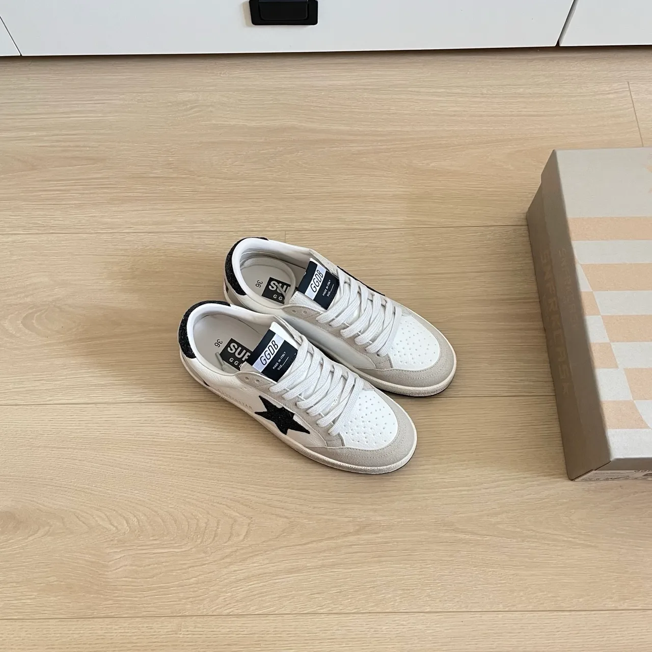 Golden Goose Calfskin Sneakers in White · view 4