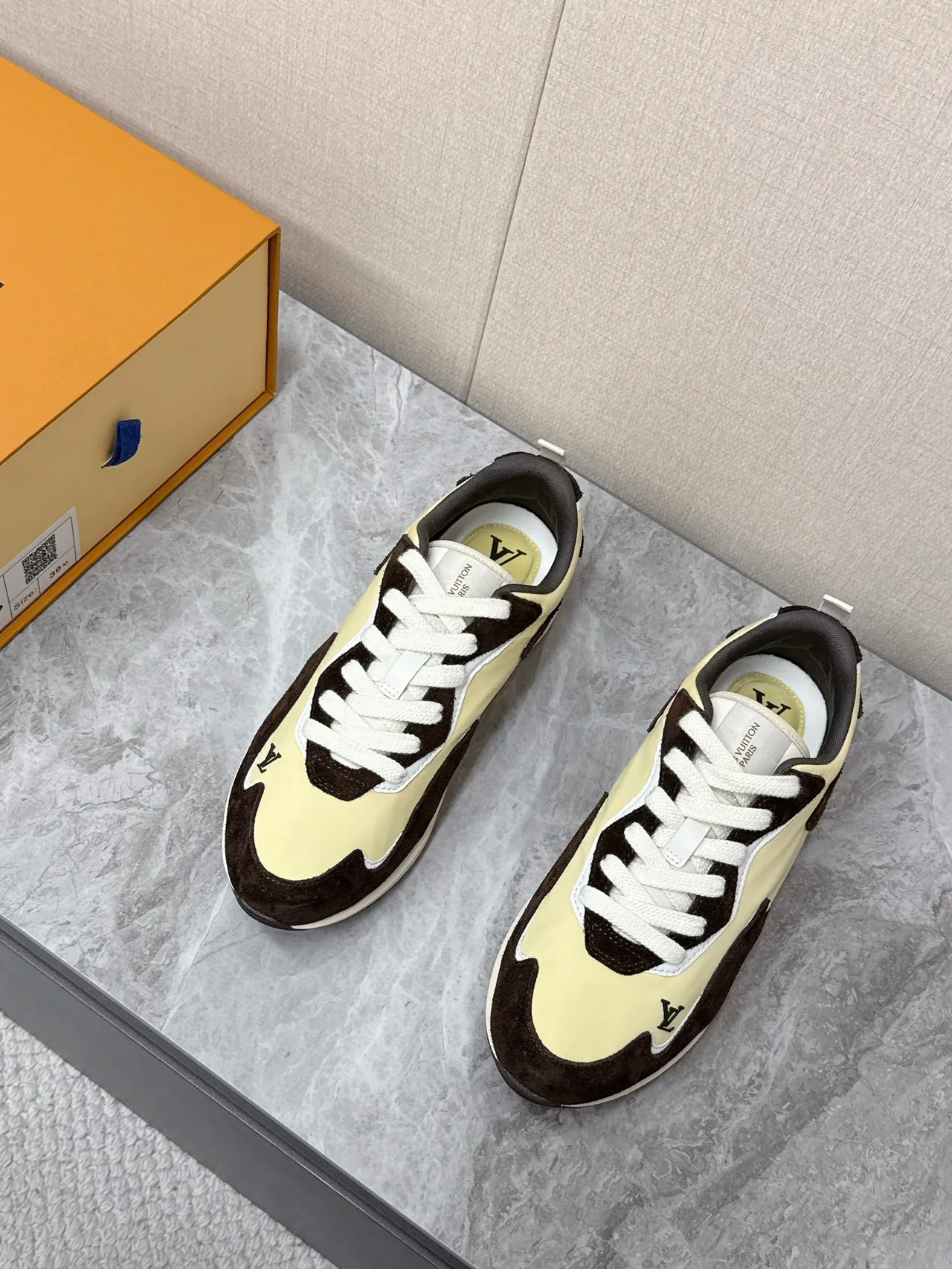 Louis Vuitton Nylon Smooth Sneakers in Cream · view 3