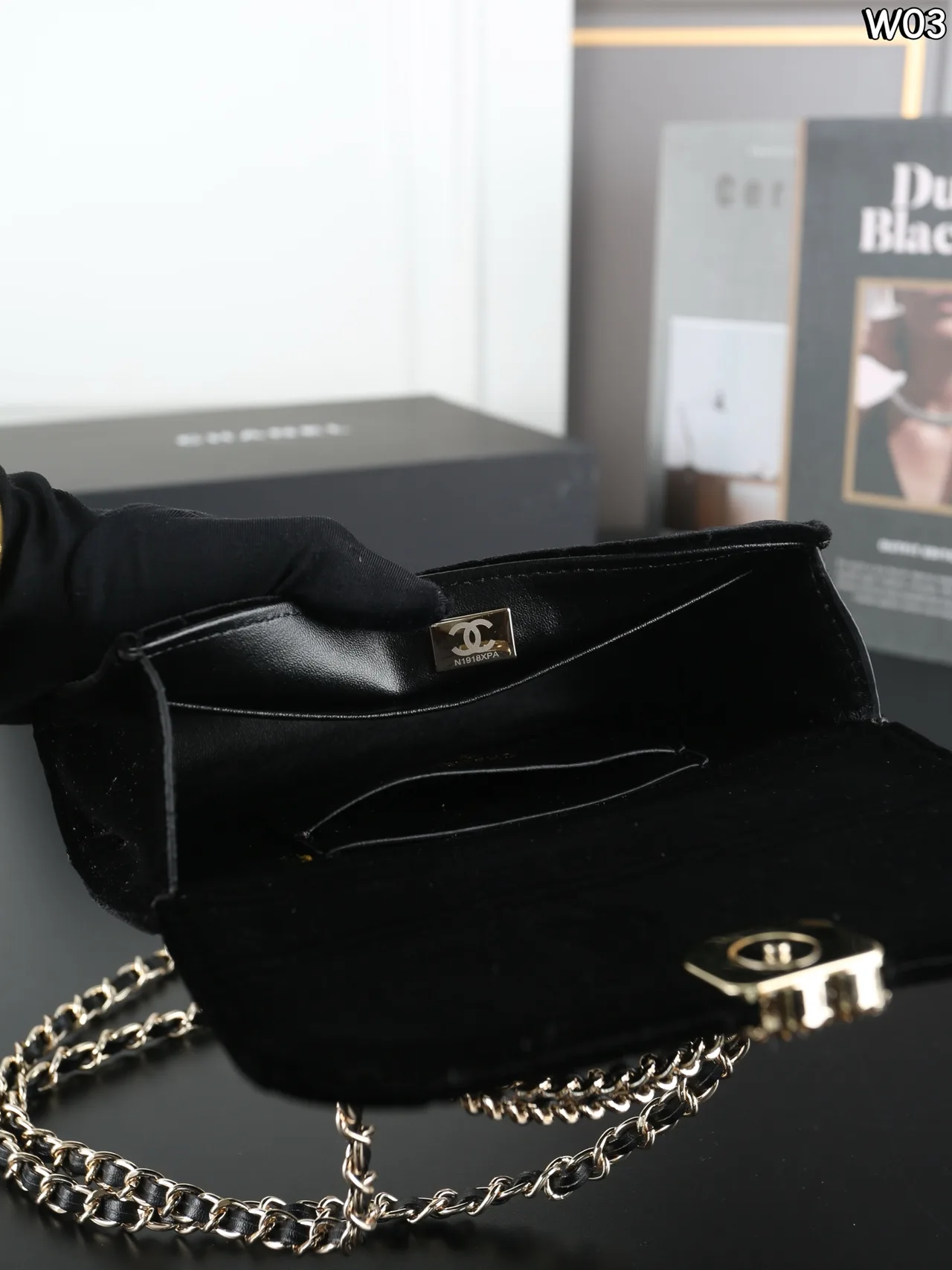 Chanel Kelly Chain-Handle Bag in Black · view 9