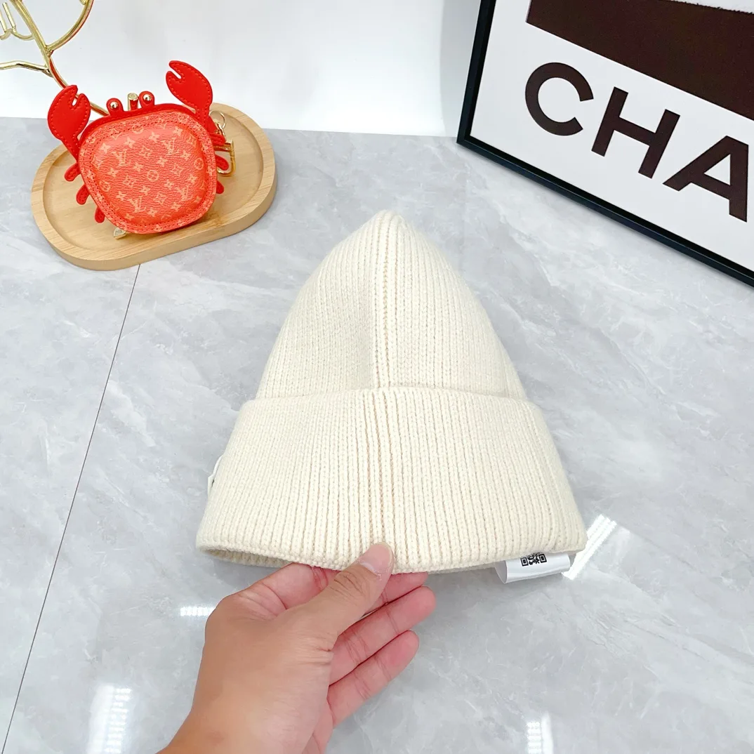 Moncler Wool Ribbed Beanie and Scarf Set in Cream · view 7