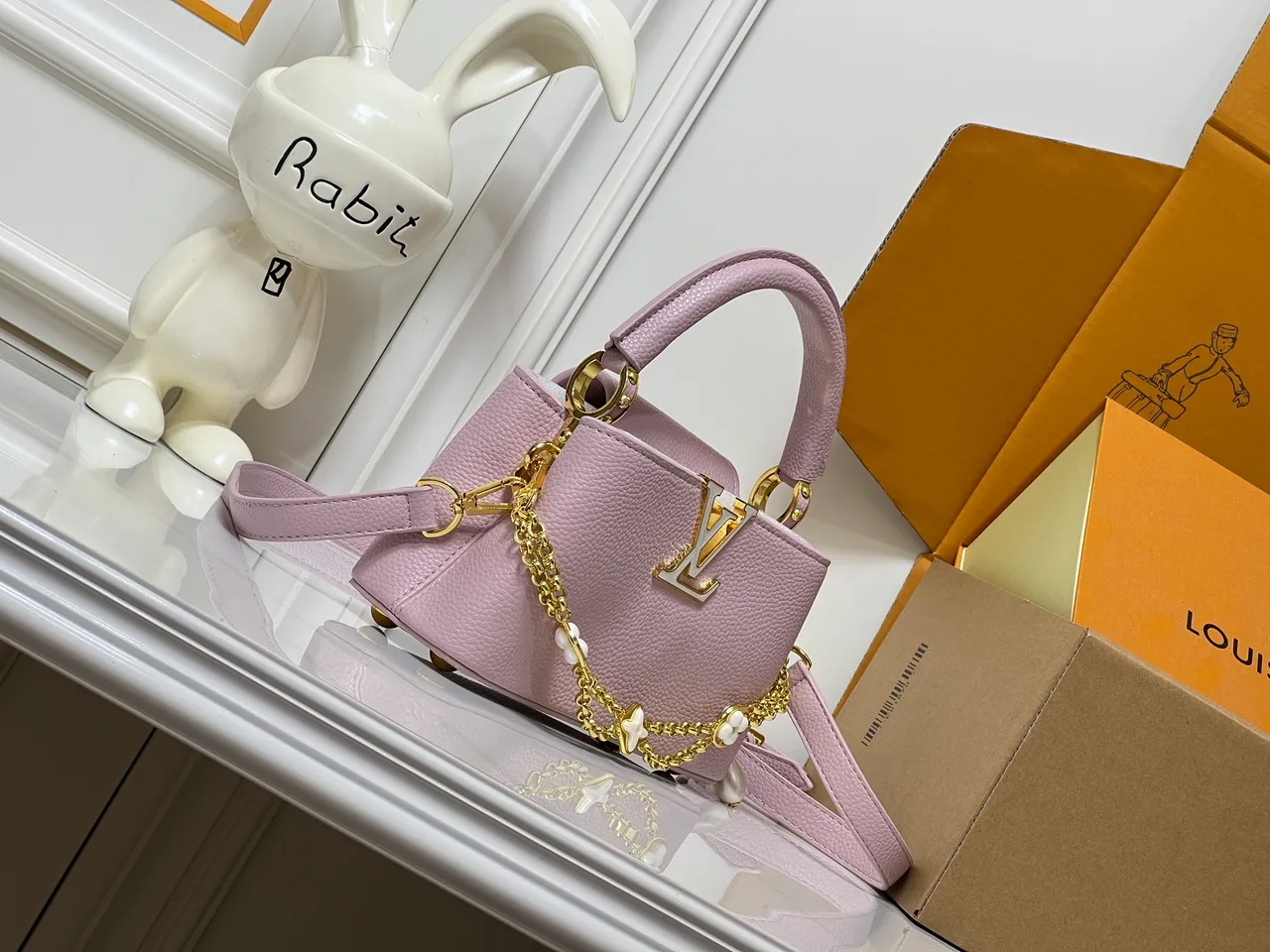 Louis Vuitton Cowhide Handbag in Purple · view 1