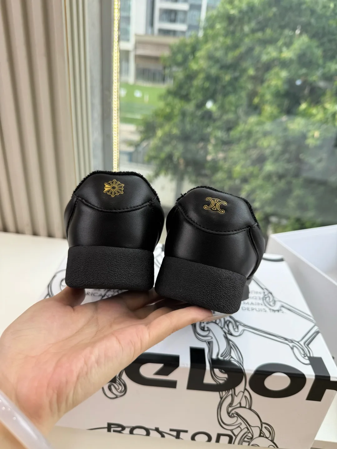 Celine Cowhide Smooth Sneakers in Black · view 8